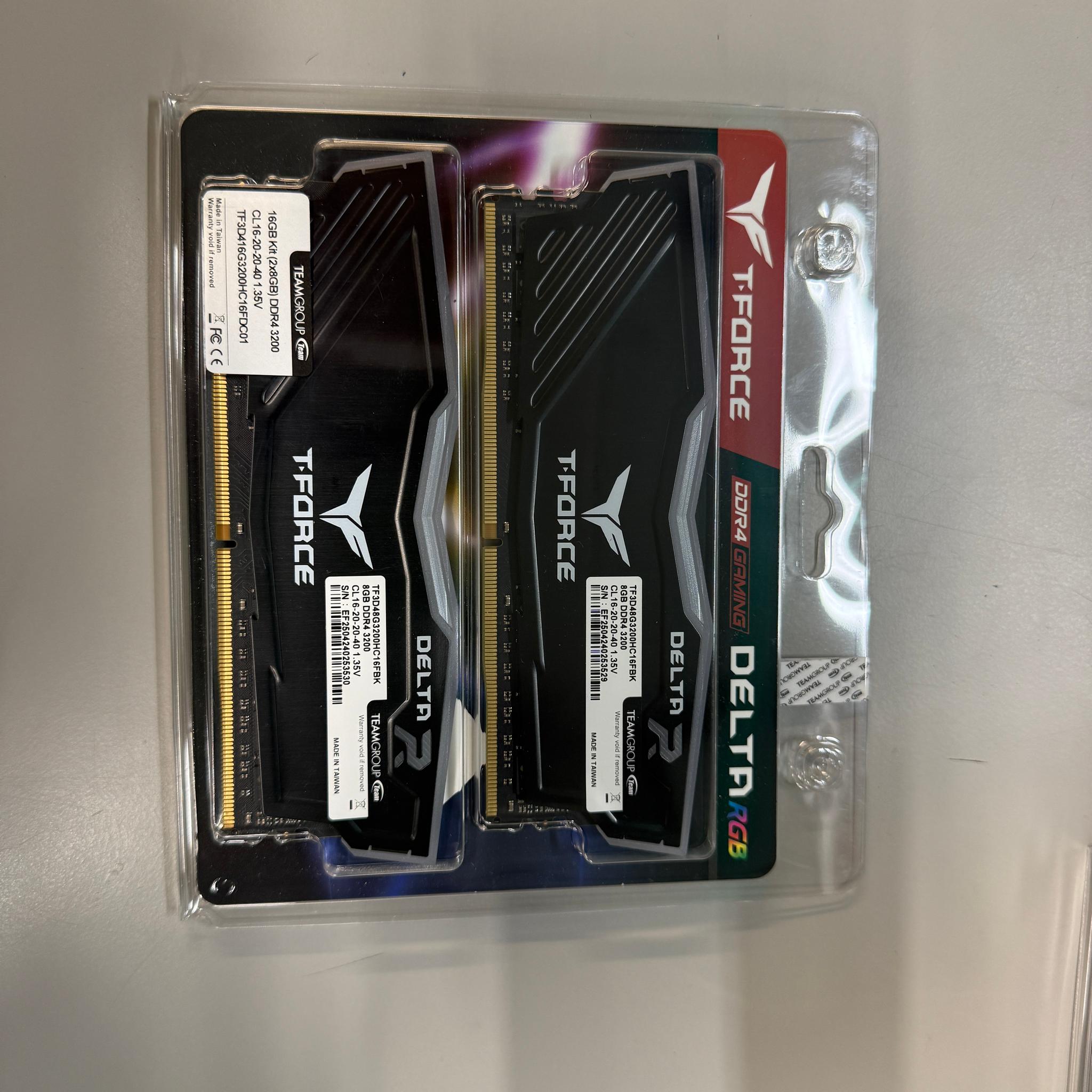 BRAND NEW Teamgroup T-Force Delta RGB 16GB DDR4 3200MHZ CL16 (2X8GB)