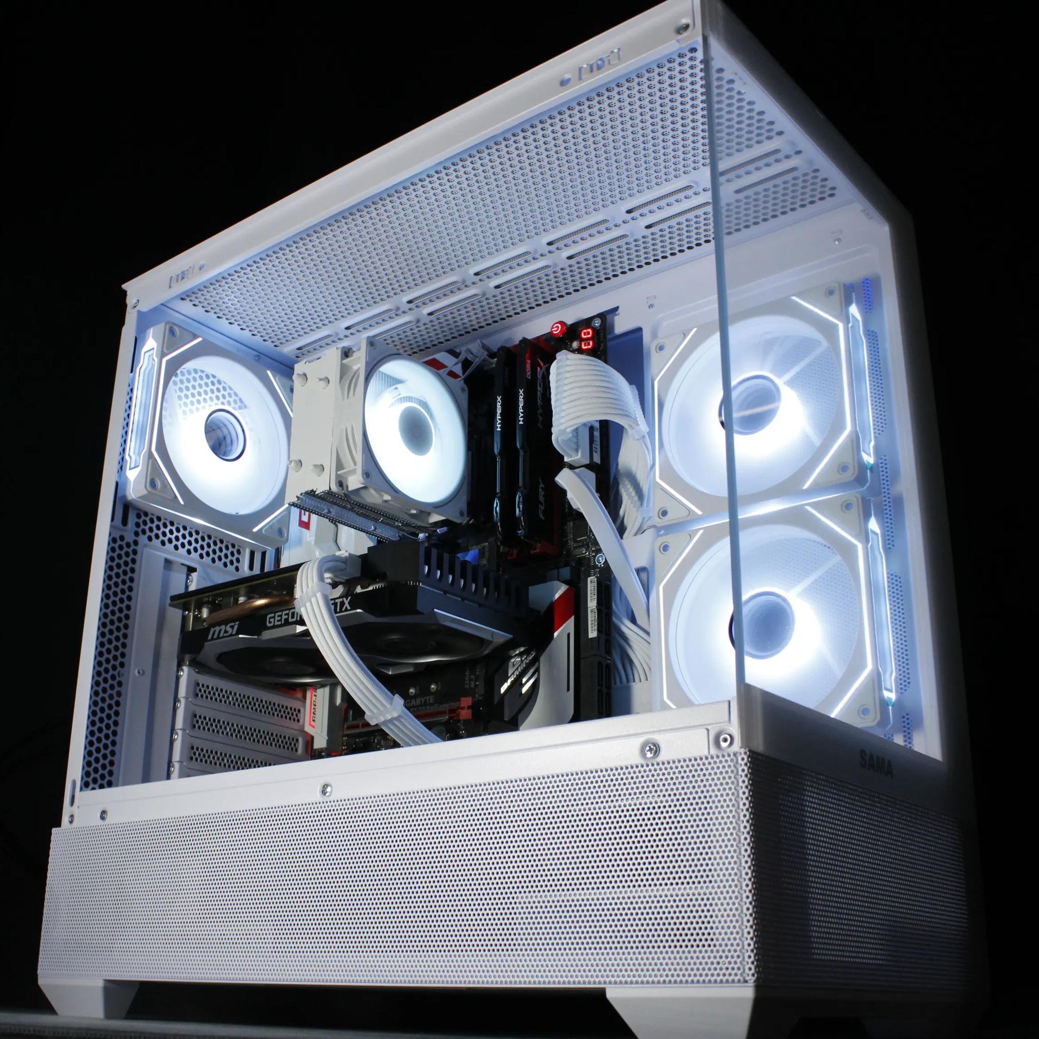White Gaming PC [GTX 1660 Super][i7 7700K]