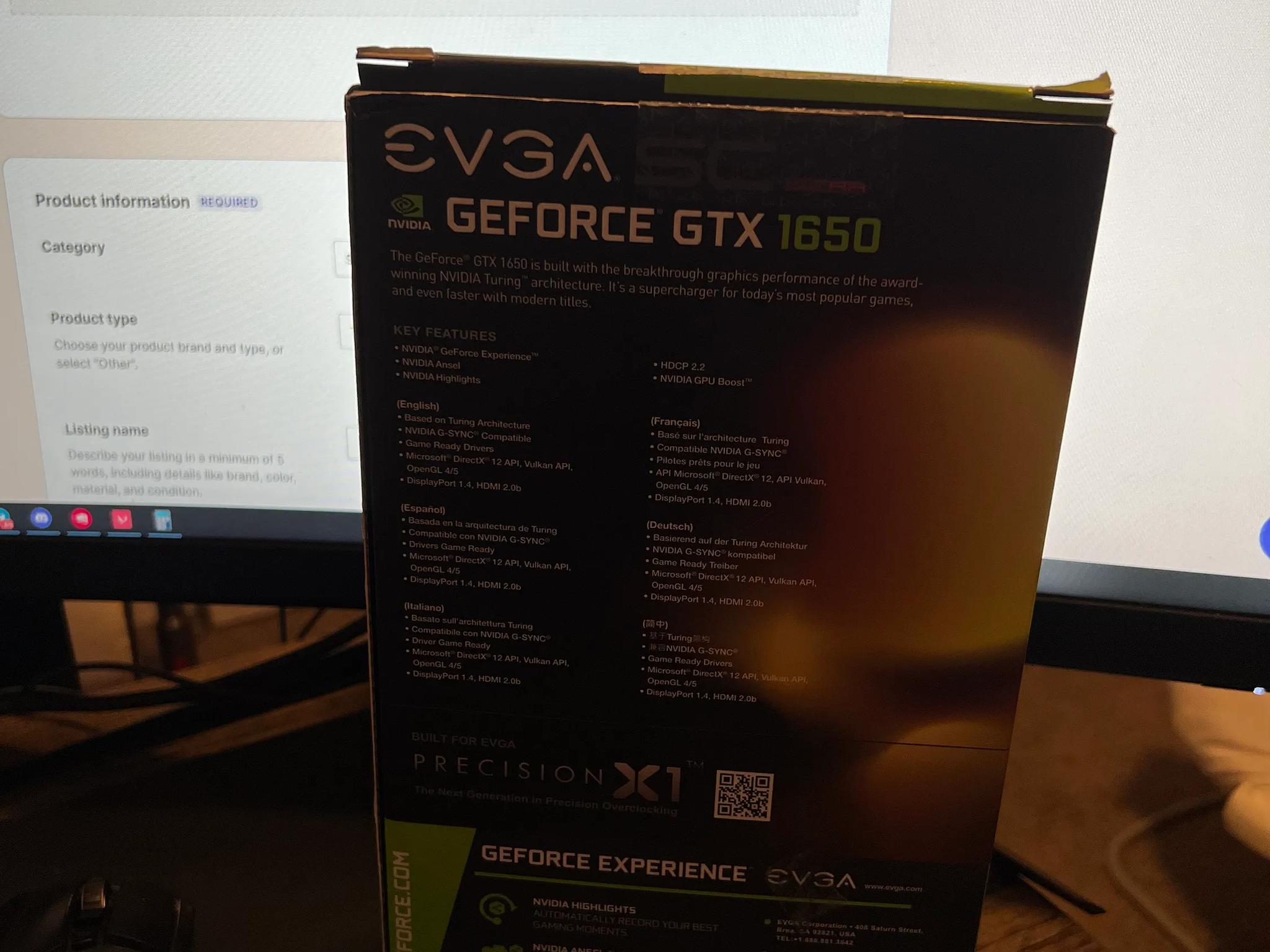 Open Box - EVGA GTX 1650 SC ULTRA