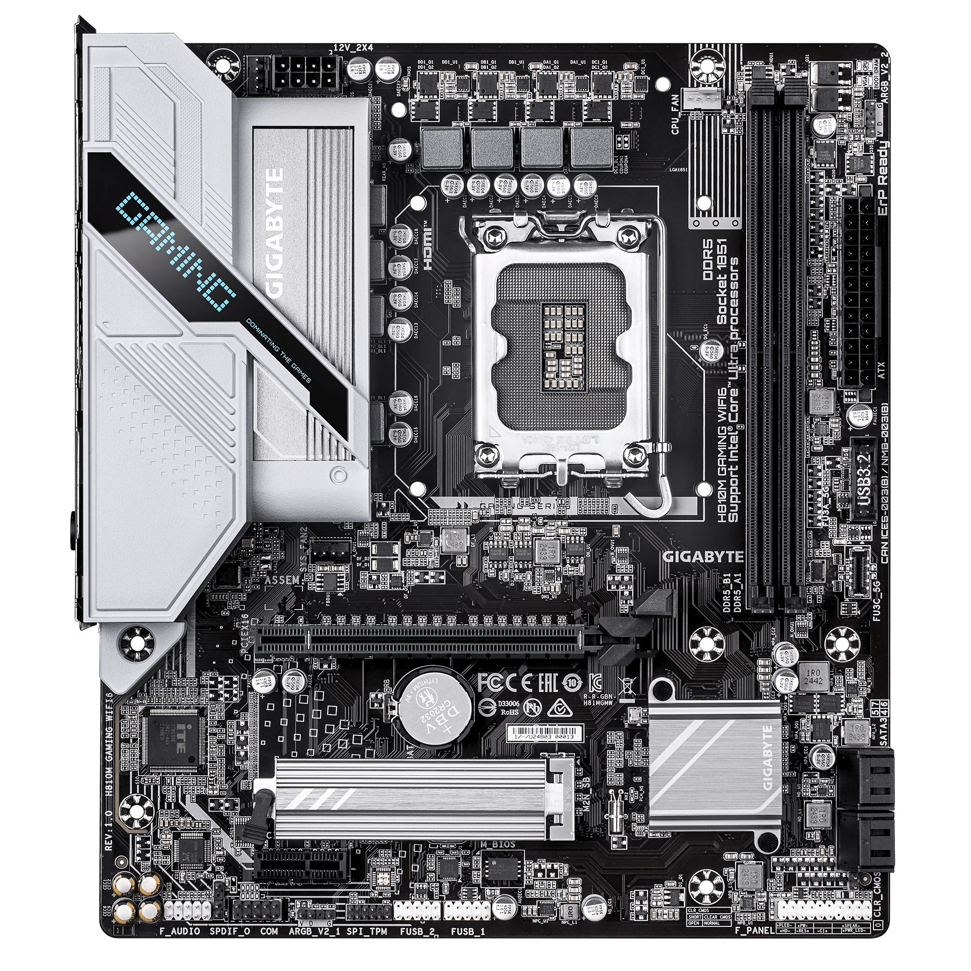 Gigabyte H810M Gaming Wi-Fi 6 LGA 1851 Motherboard