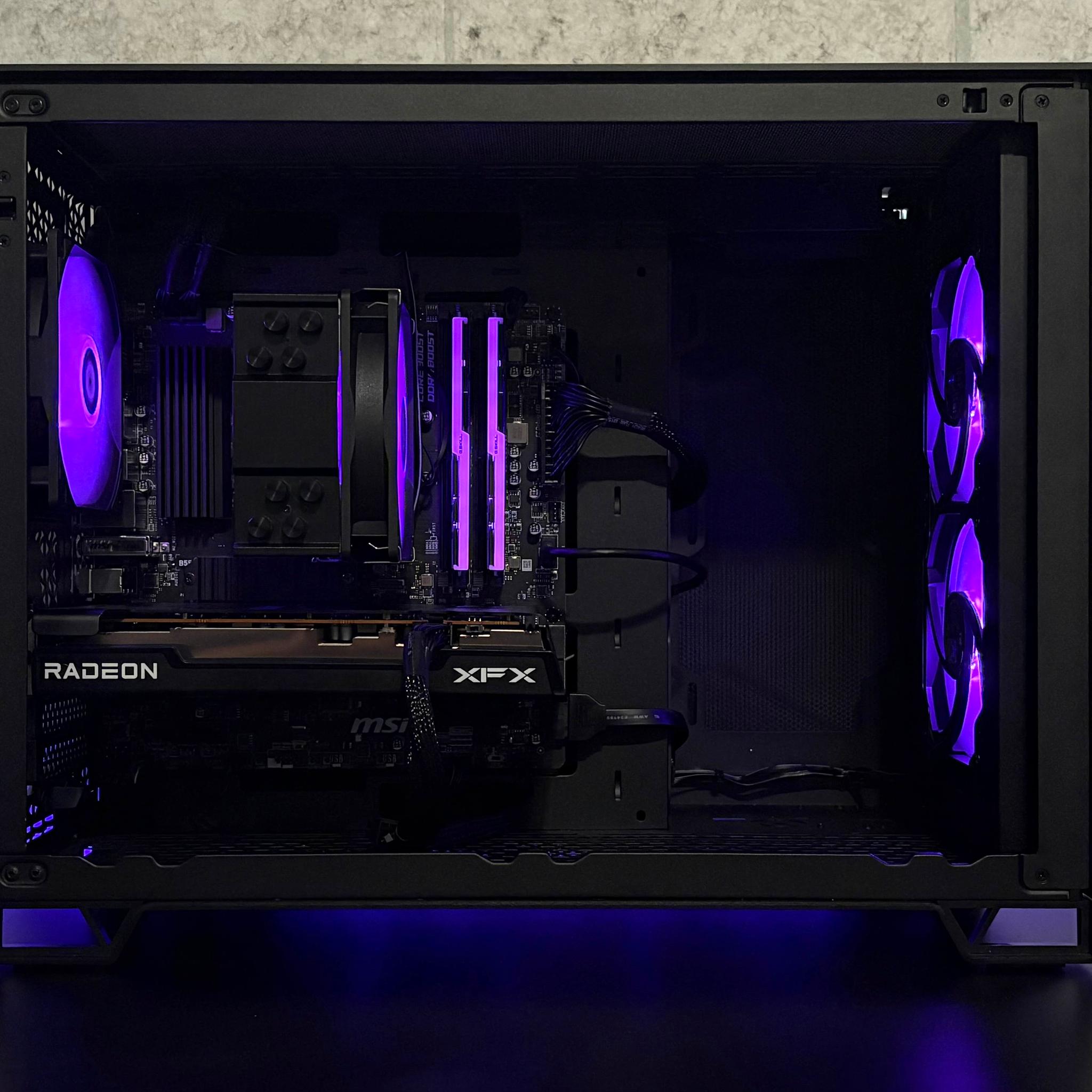 💜🖤 RX 7600 | Ryzen 5 3600 🖤💜| 16GB DDR4 | 1TB NVME | WIFI 5 | 1080p Budget Gaming PC