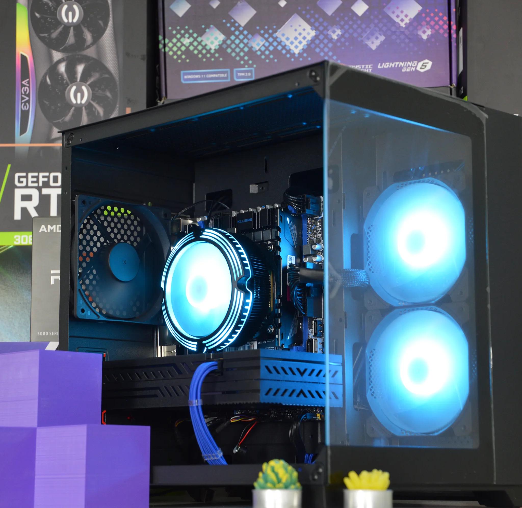 🔵⚫️| RX 580 8GB | INTEL XEON E5 2670 V3 | 16GB DDR4 RAM | 1TB NVME SSD | Midnight Ocean |