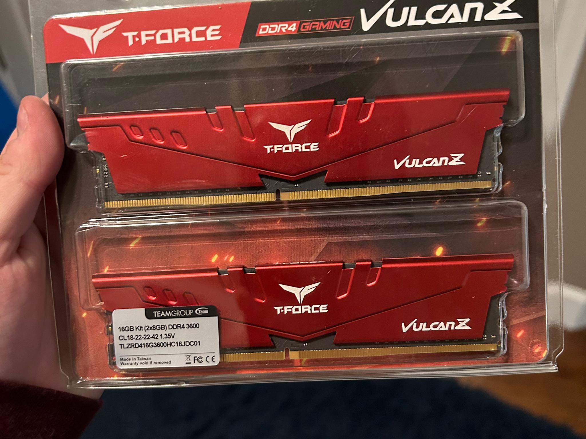 Teamgroup T-Force VulcanZ DDR4 3600 MHz CL18 16 Gig Kit
