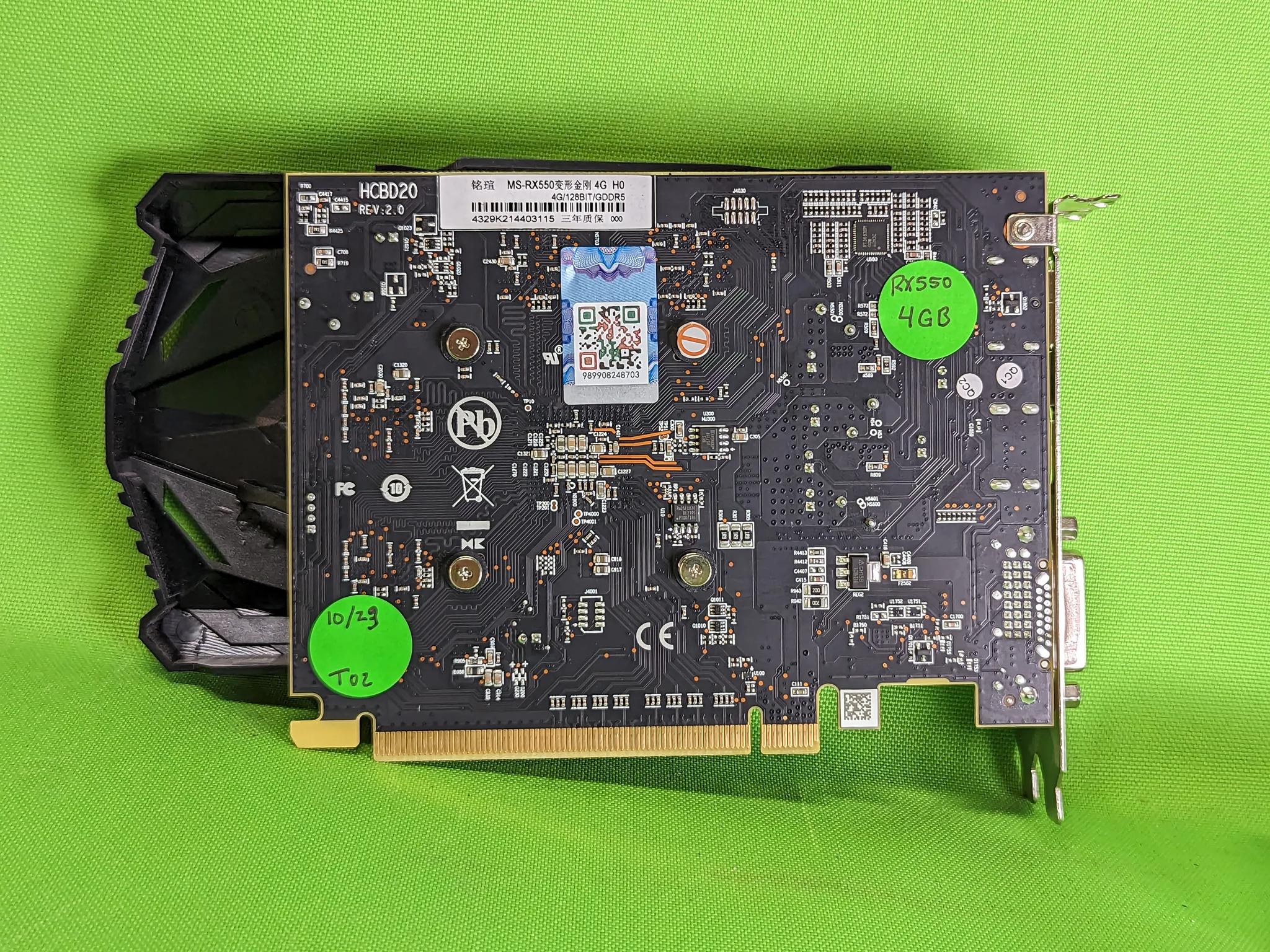 RX 550 4GB Budget Gaming Graphics Video Card GDDR5 128 Bit Maxsun HDMI DVI DP