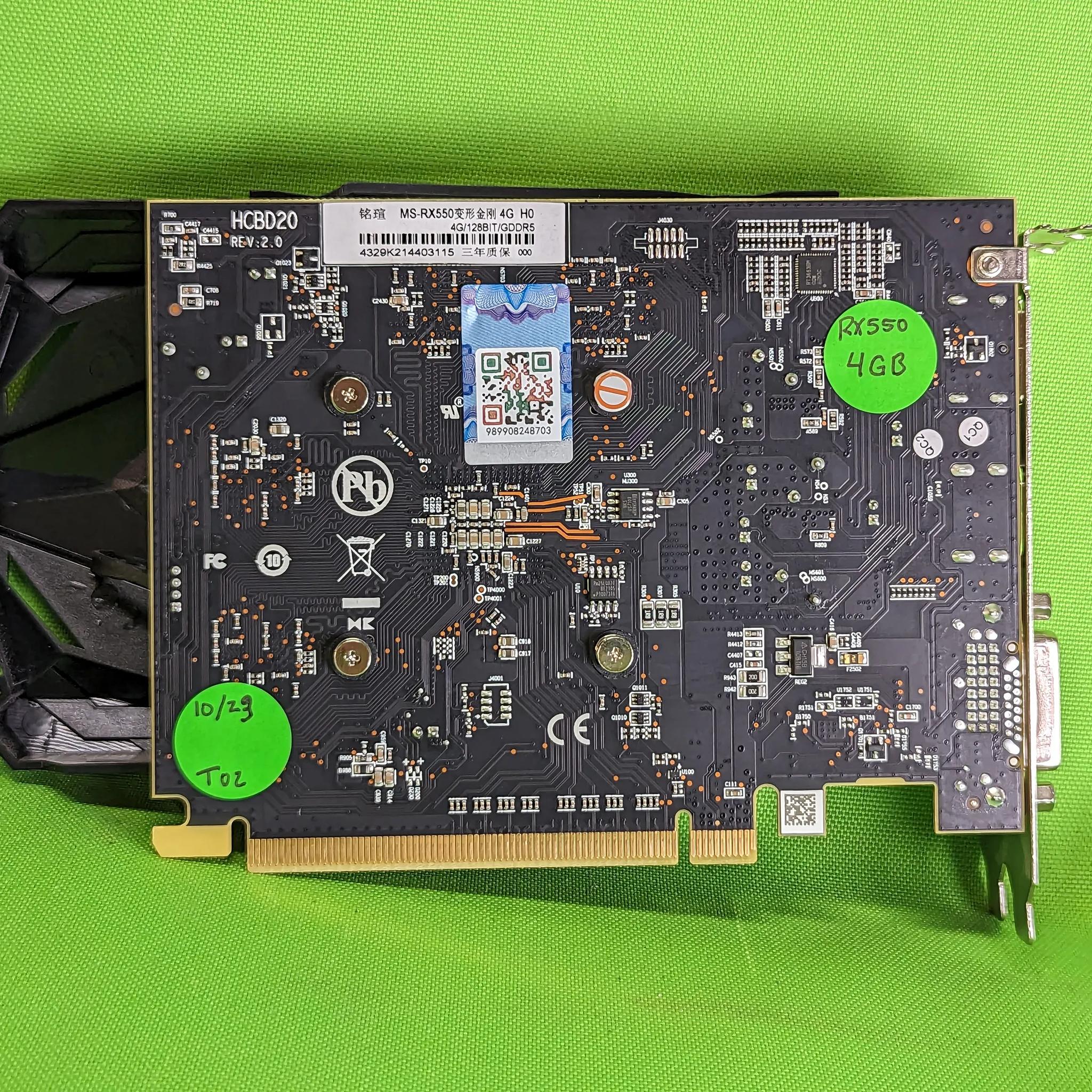 RX 550 4GB Budget Gaming Graphics Video Card GDDR5 128 Bit Maxsun HDMI DVI DP