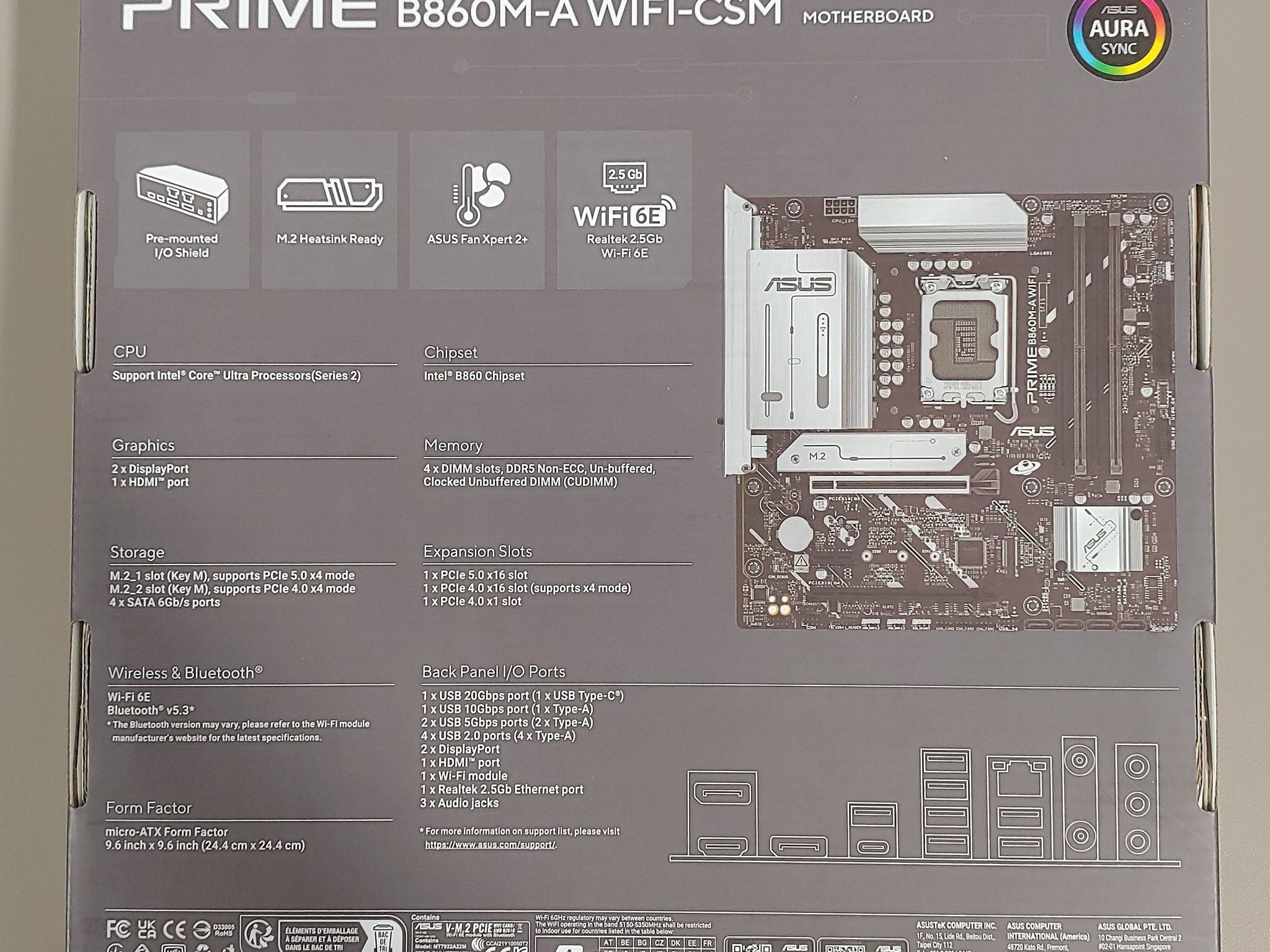 NEW Intel Core Ultra 5 250K Plus + ASUS PRIME B860M-A WiFi-CSM Bundle + FREE SSD