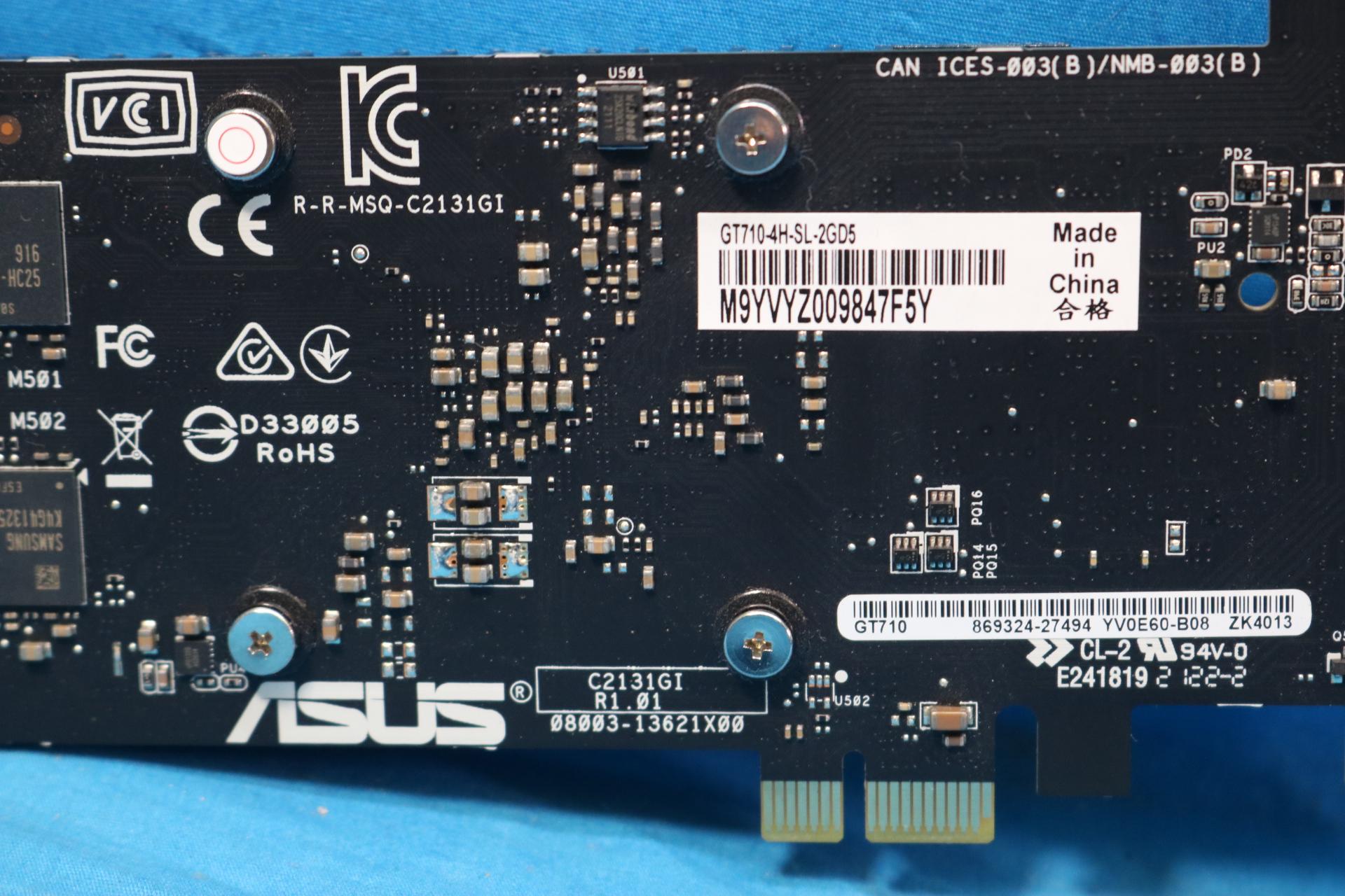 ASUS GeForce GT 710 2GB GDDR5 4x HDMI Fanless PCIe 3.0 x1 Desktop GPU - 4219873007