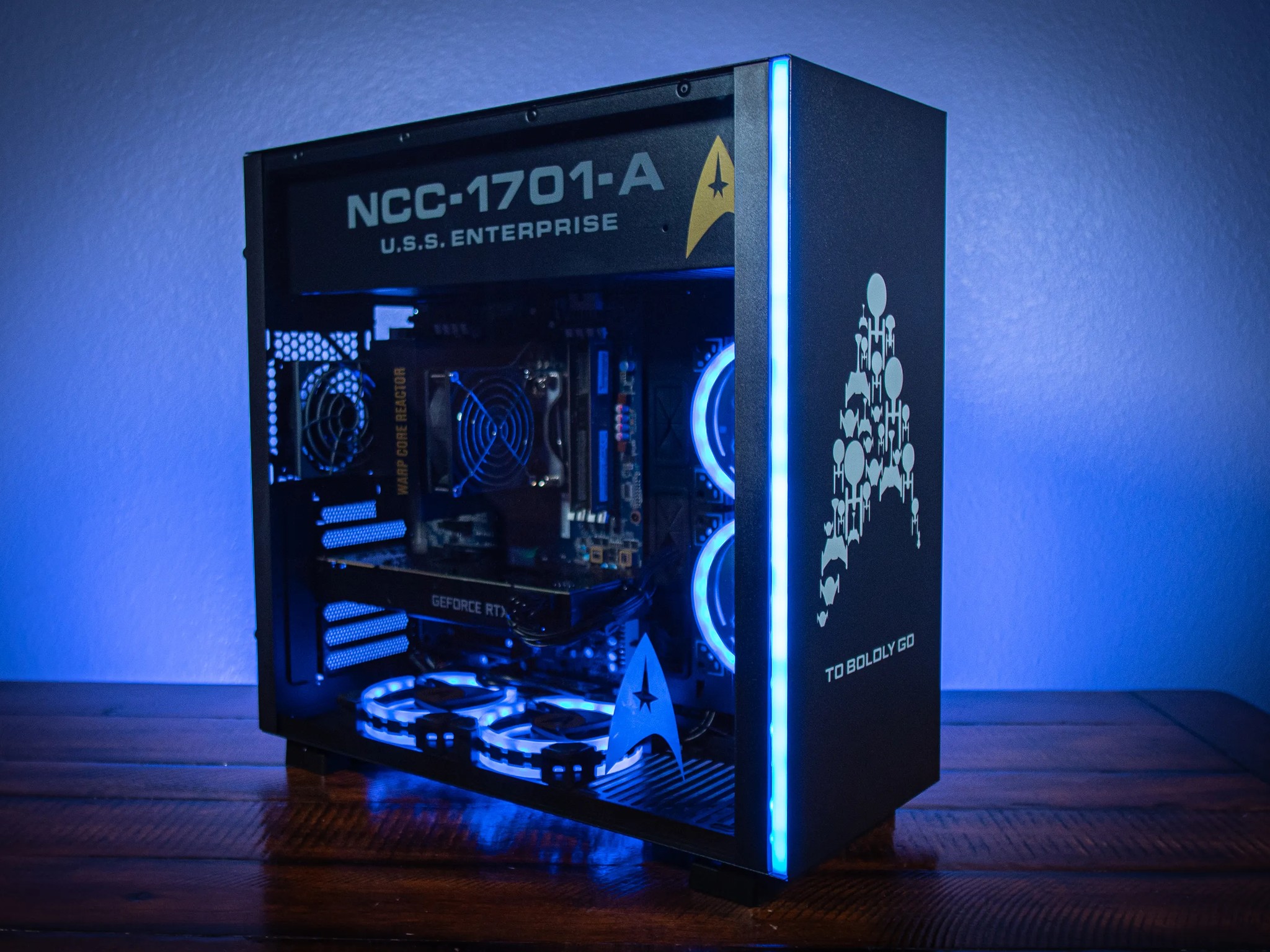 Star Trek Theme Build - 6C/12T Xeon, RTX2070 Super, 16 GB, 512GB SSD, Custom RGB Case, 700W PSU