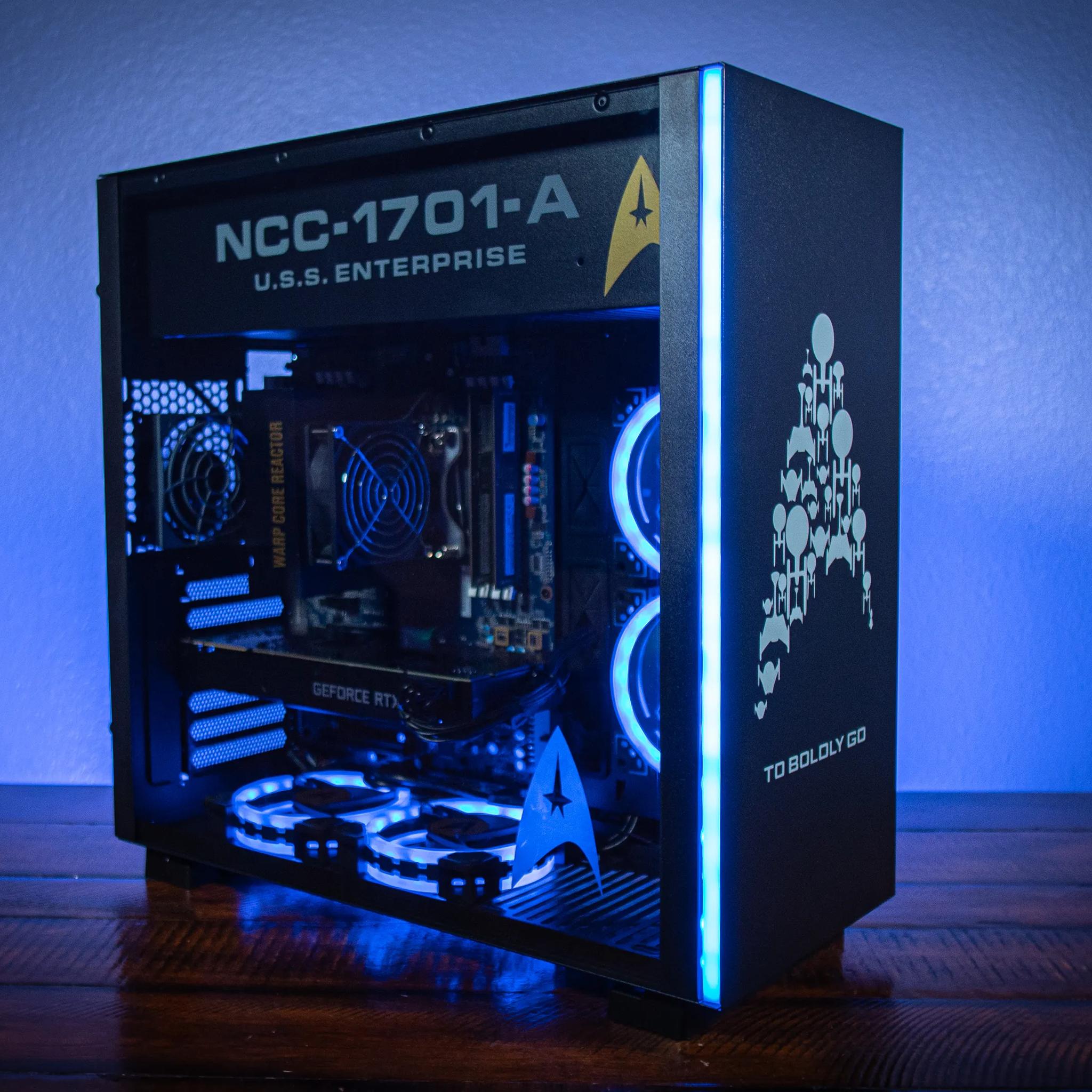Star Trek Theme Build - 6C/12T Xeon, RTX2070 Super, 16 GB, 512GB SSD, Custom RGB Case, 700W PSU