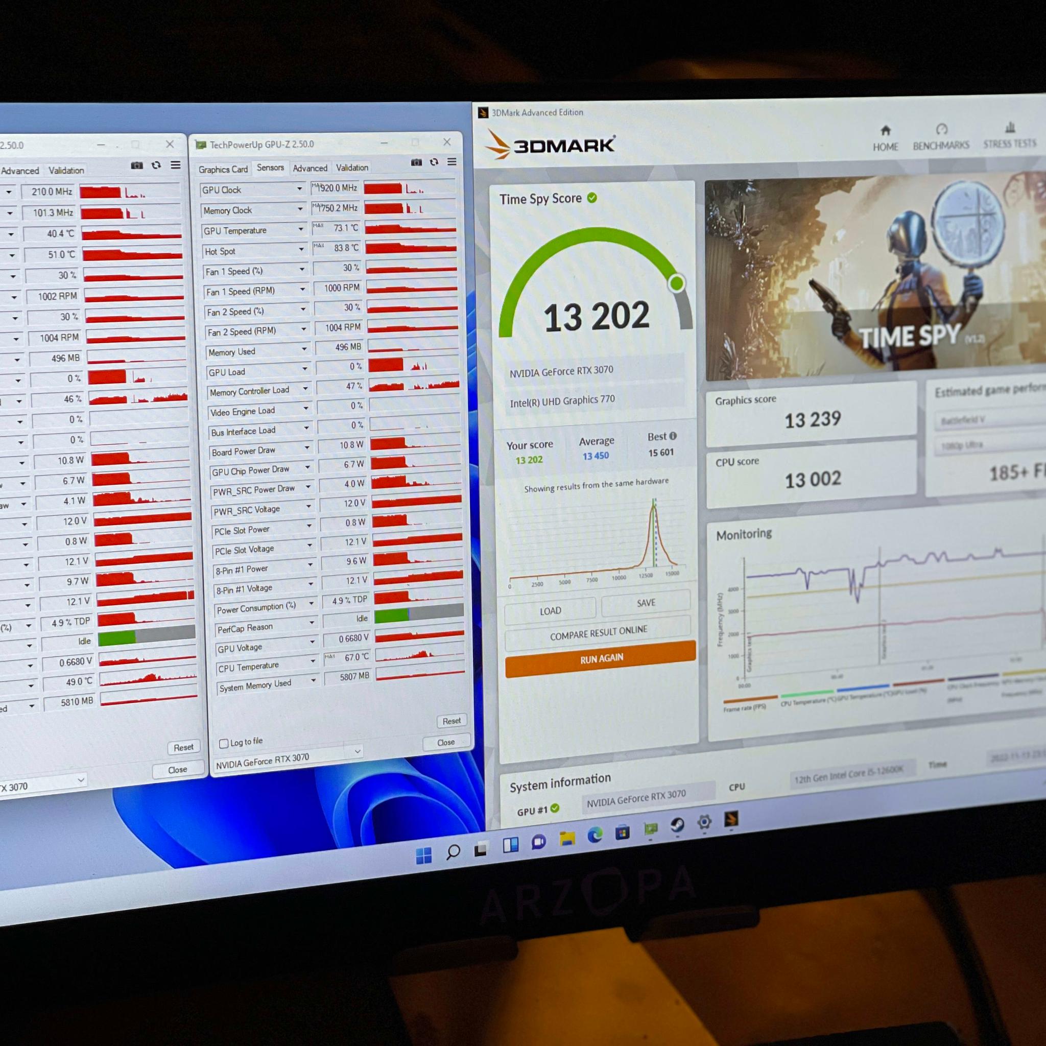 Stay Frosty ❄️ RTX 3070 FE, Intel 12600K, 32GB 3600, 1TB nvMe, MAG Mortar, Wifi 6