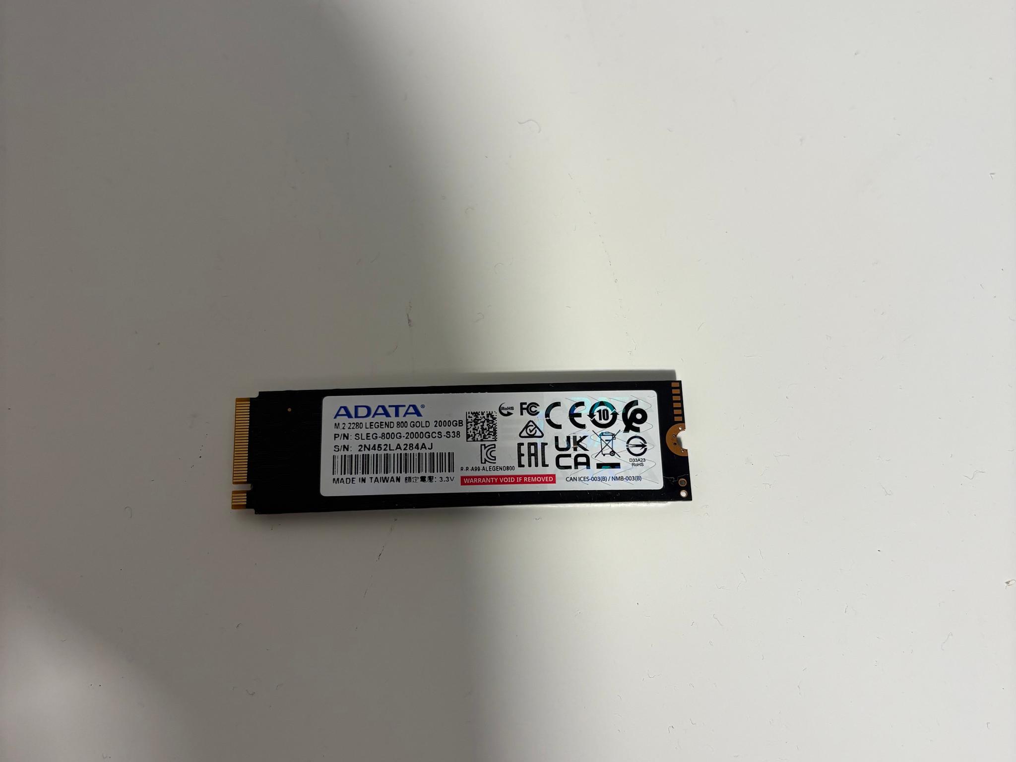 ADATA LEGEND 800 Gold 2TB PCIe 4.0x4 M.2 SSD