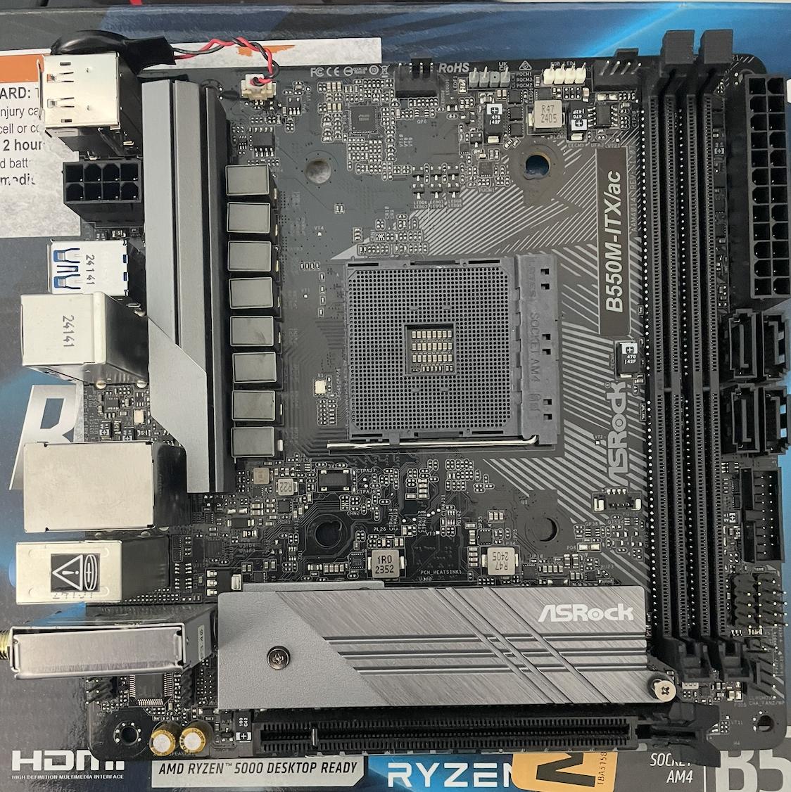 Asrock B550-itx/ac & 32Gb Ddr4 Ram