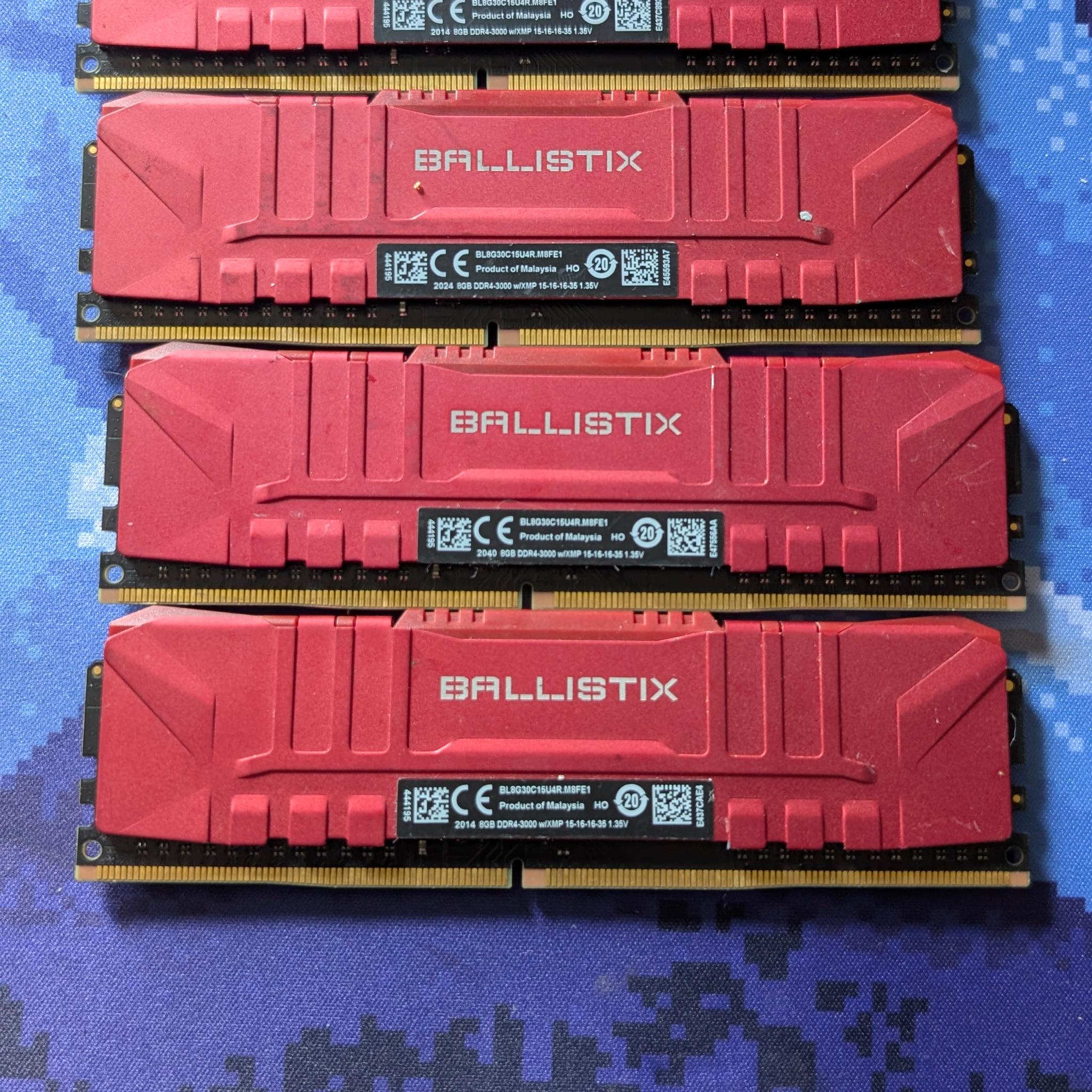 32gb kit ( 4x8 GB ) kit of ballistix ram ddr4