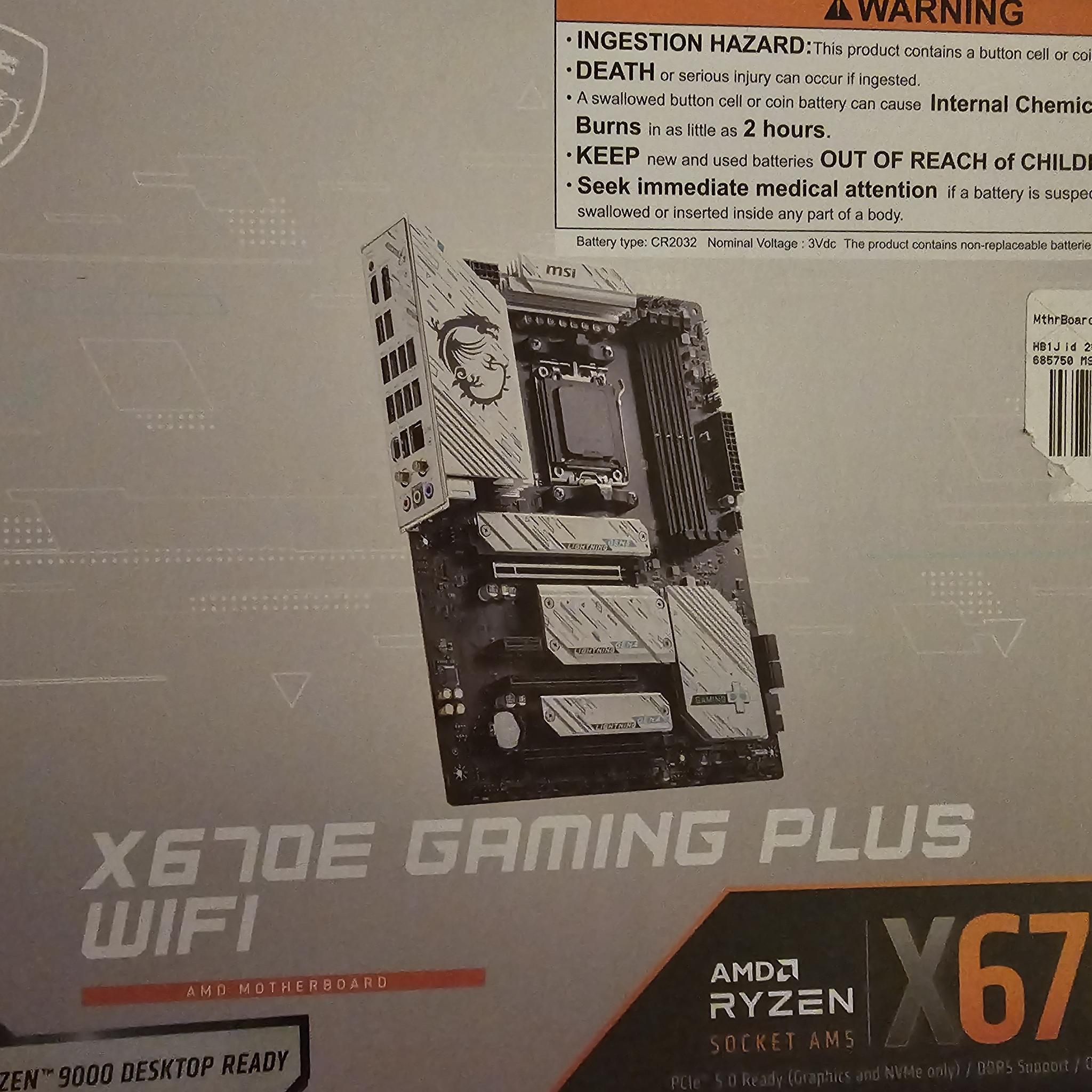 MSI X670E GAMING PLUS WIFI MOTHERBOARD