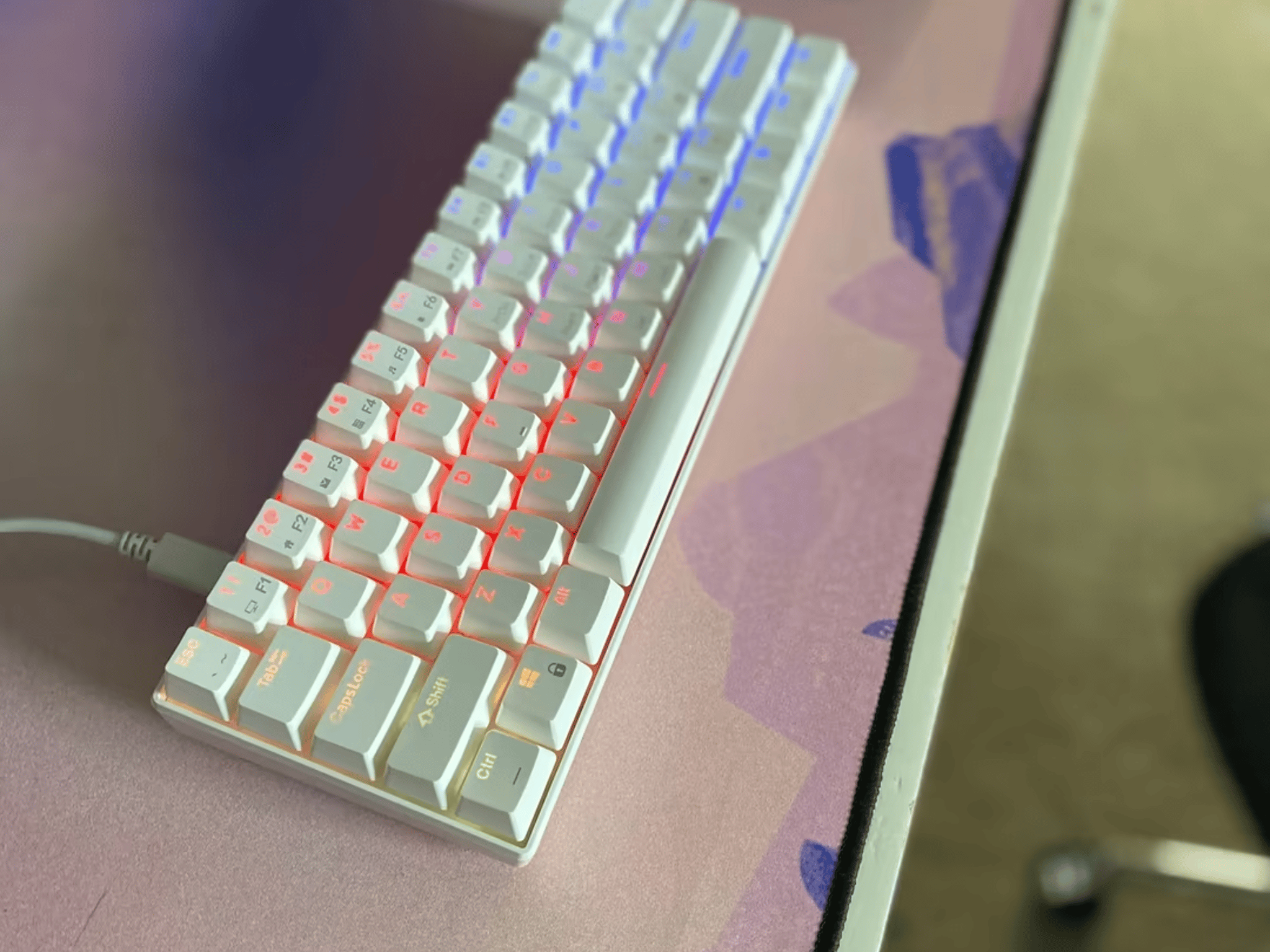 Royal Kludge RK61 Wired Mechanical Keyboard - Lubed Gateron Red Switches
