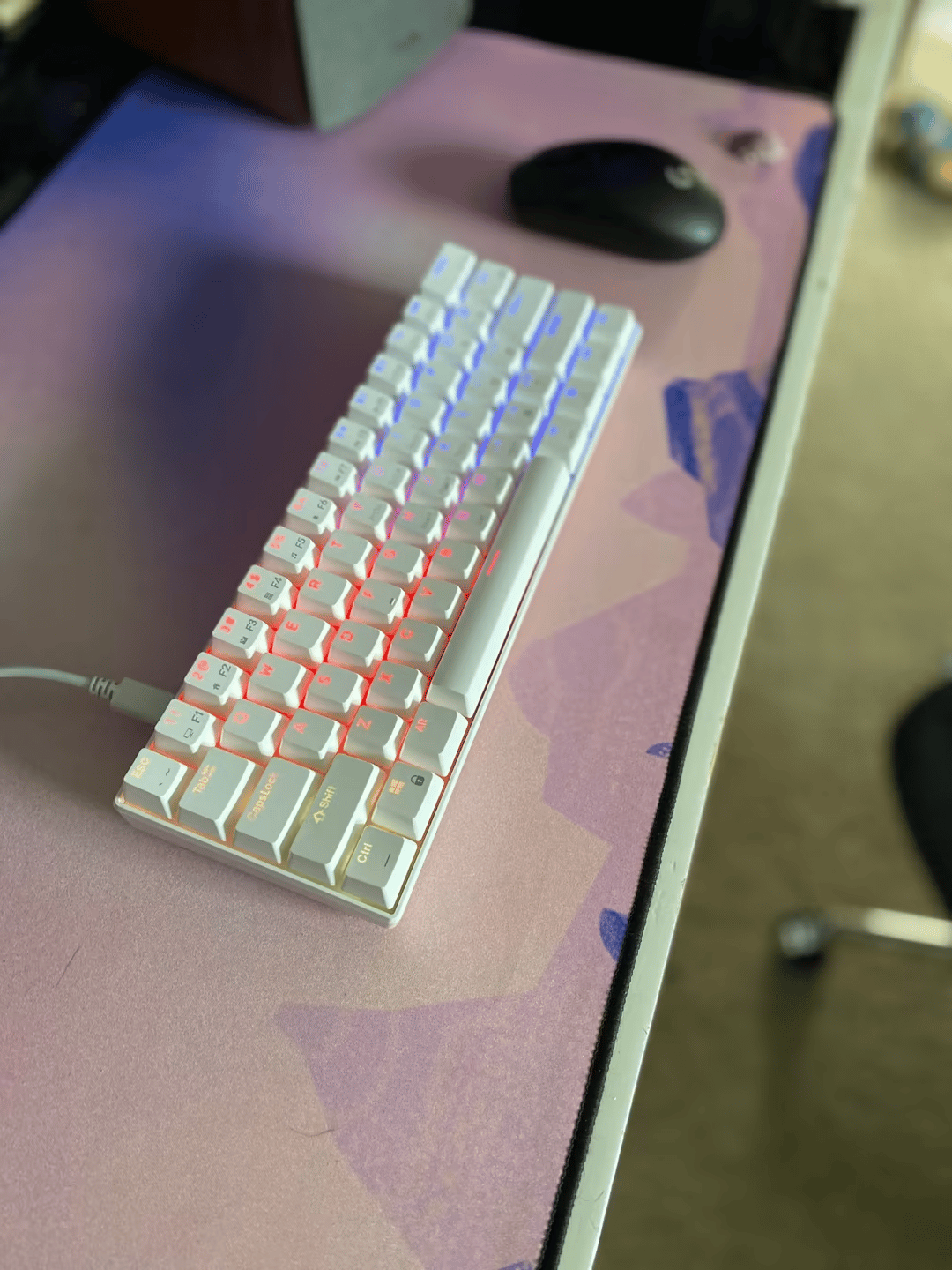 Royal Kludge RK61 Wired Mechanical Keyboard - Lubed Gateron Red Switches