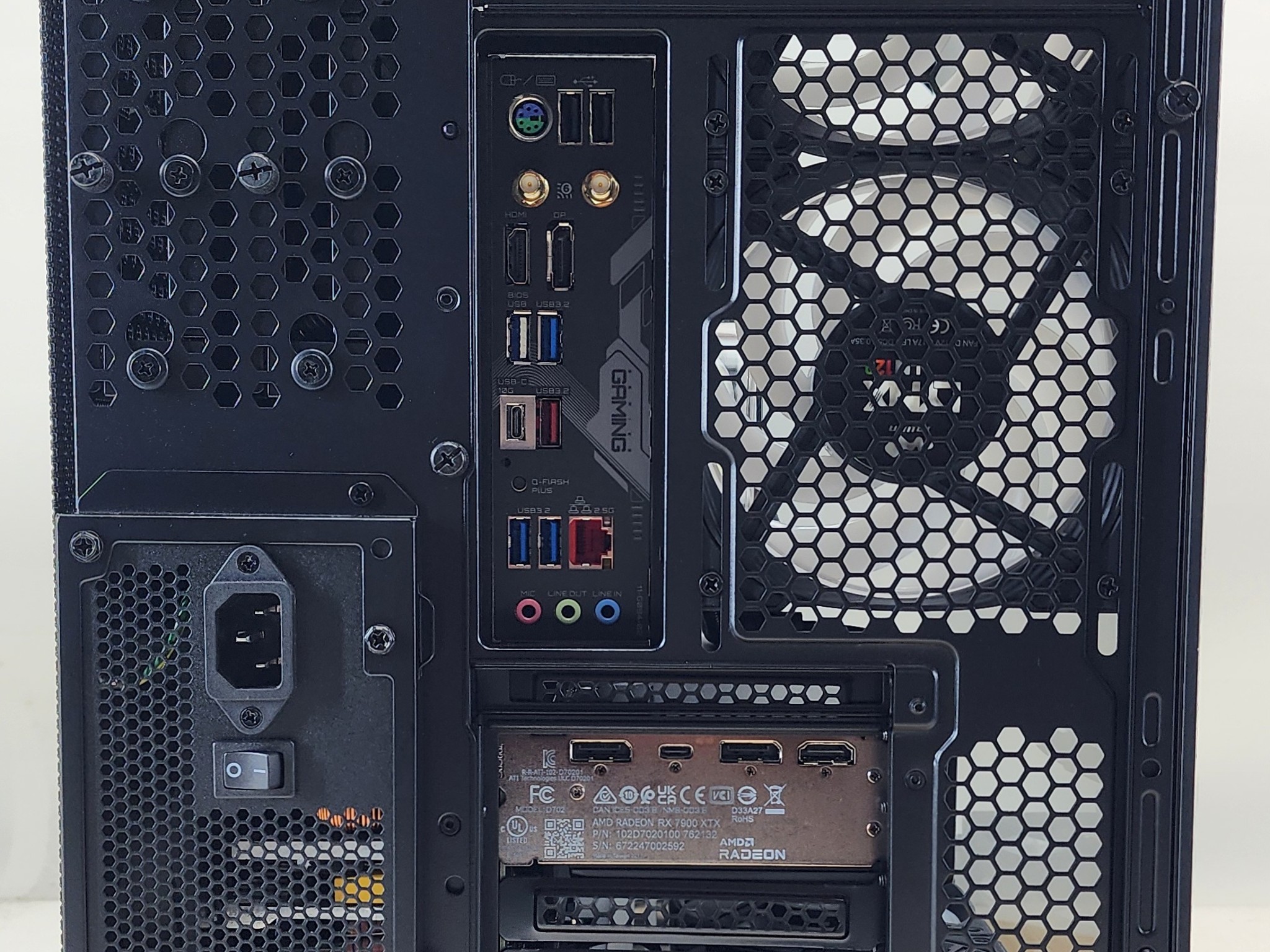 Gaming PC Ryzen 9 9900X 32GB RAM 2TB SSD RX 7900 XTX 24GB Windows 11 Computer