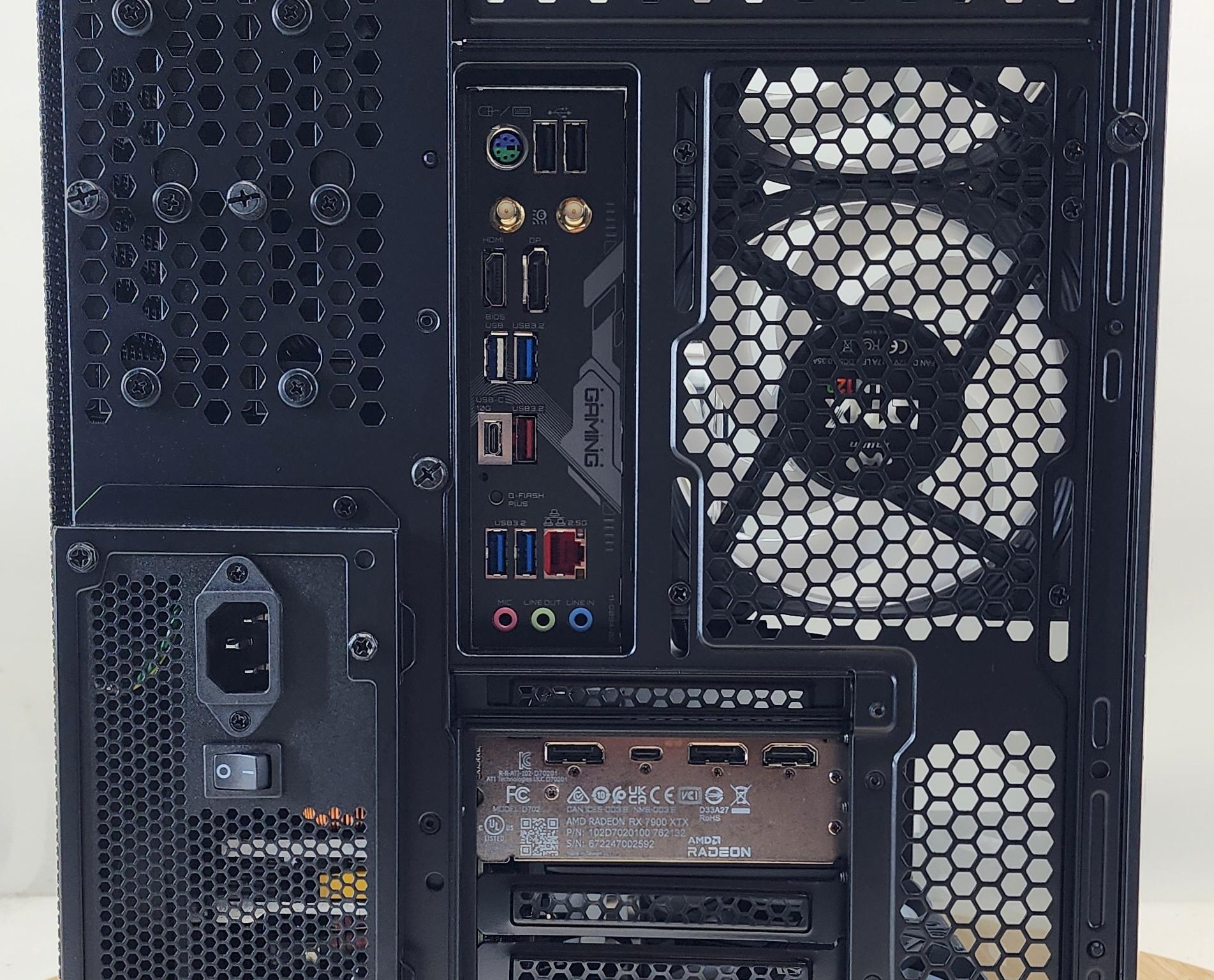 Gaming PC Ryzen 9 9900X 32GB RAM 2TB SSD RX 7900 XTX 24GB Windows 11 Computer
