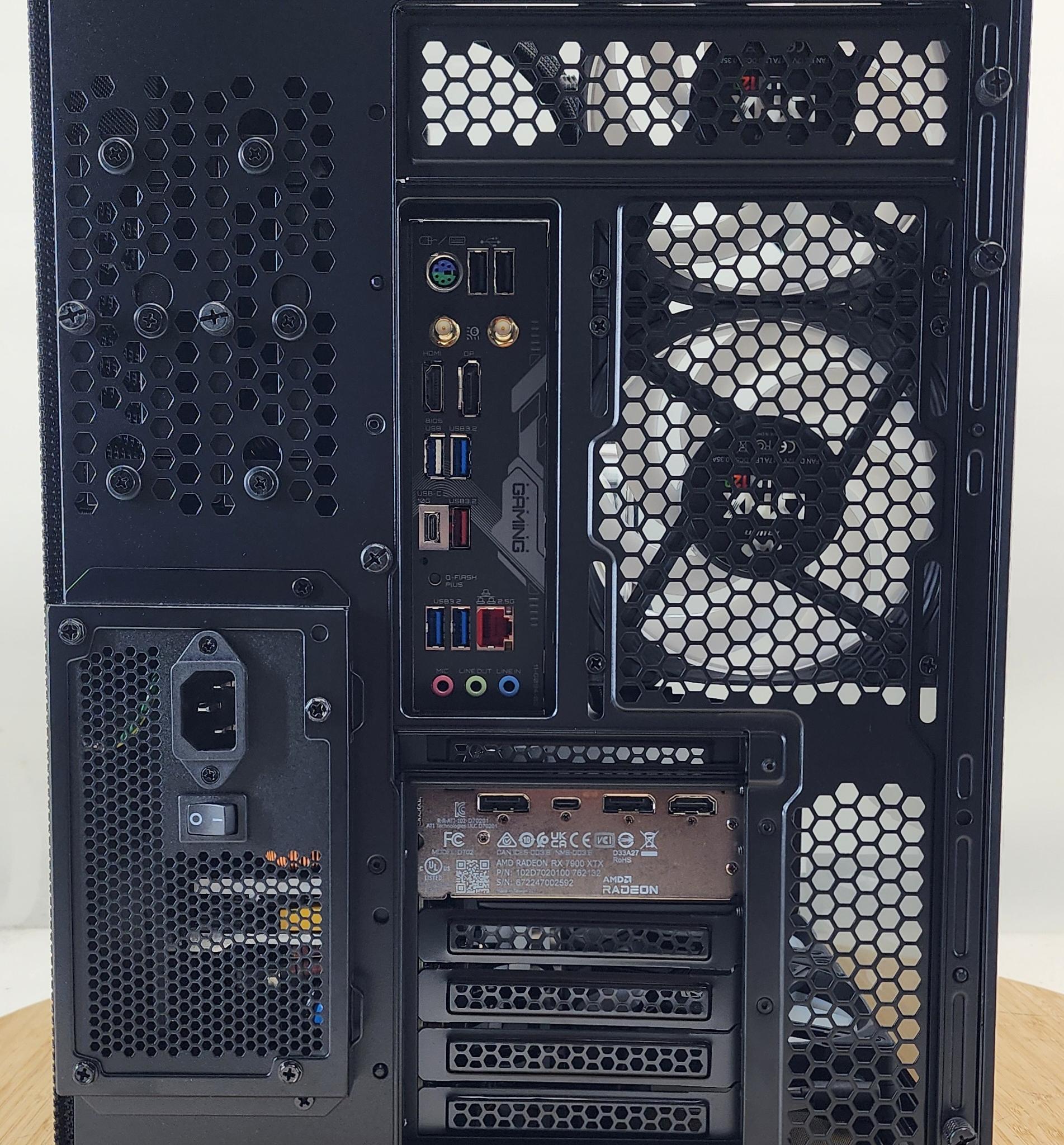 Gaming PC Ryzen 9 9900X 32GB RAM 2TB SSD RX 7900 XTX 24GB Windows 11 Computer