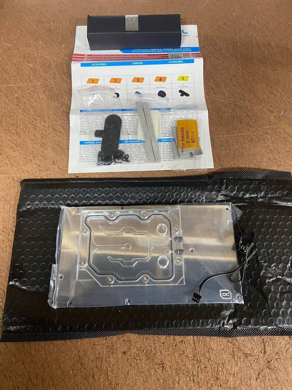 Alphacool Eisblock Aurora GPX-N Acryl Active Backplate 3090 TI Founders Edition