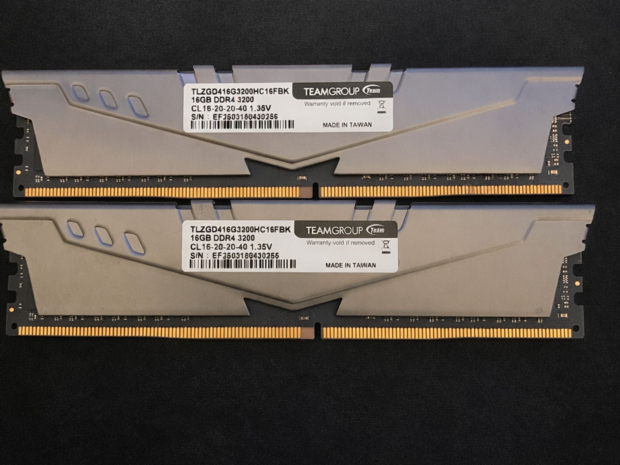32GB (2x16GB) TeamGroup T-Force Vulcan Z DDR4 3200MHz CL16 Desktop RAM