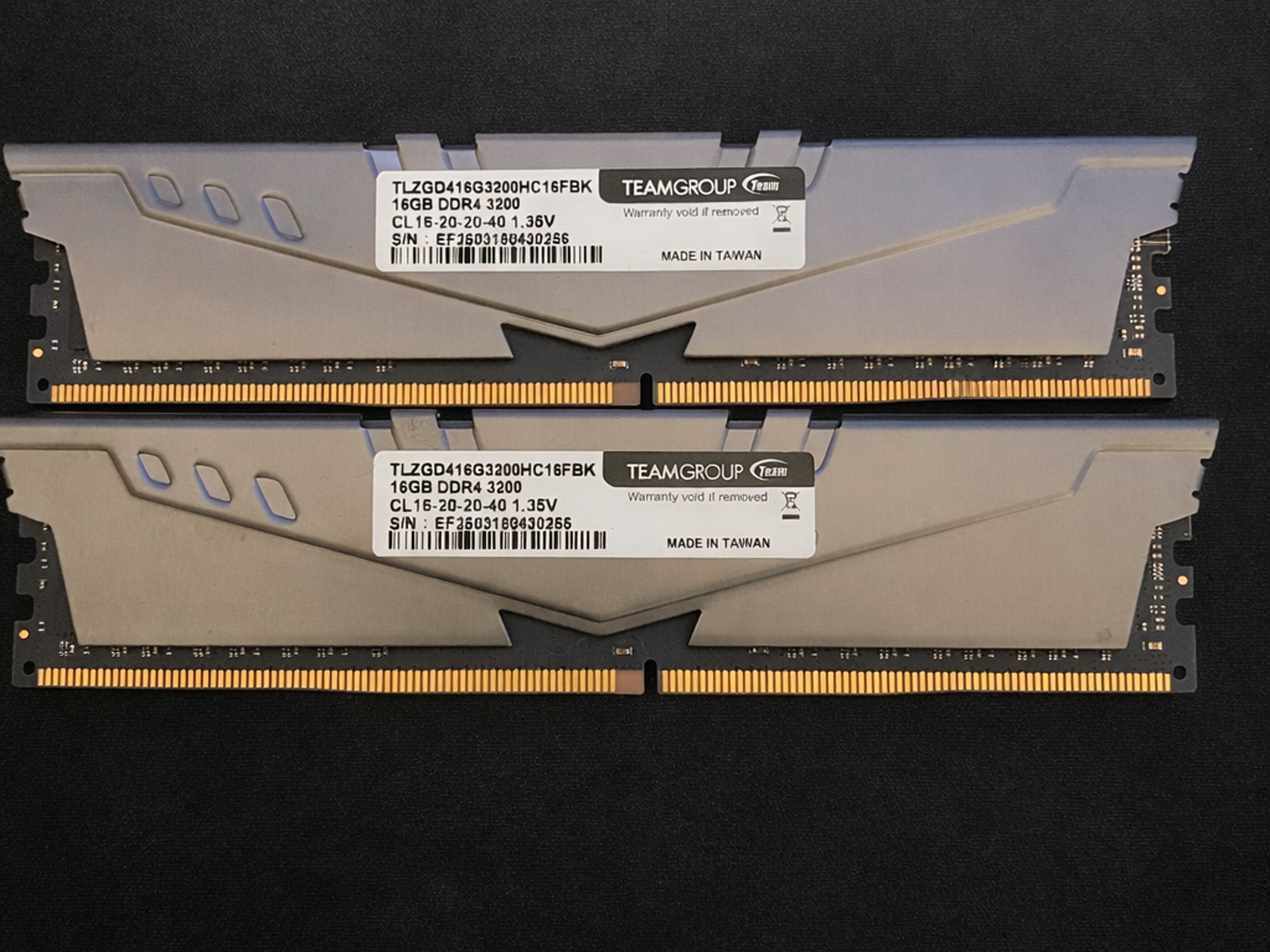 32GB (2x16GB) TeamGroup T-Force Vulcan Z DDR4 3200MHz CL16 Desktop RAM