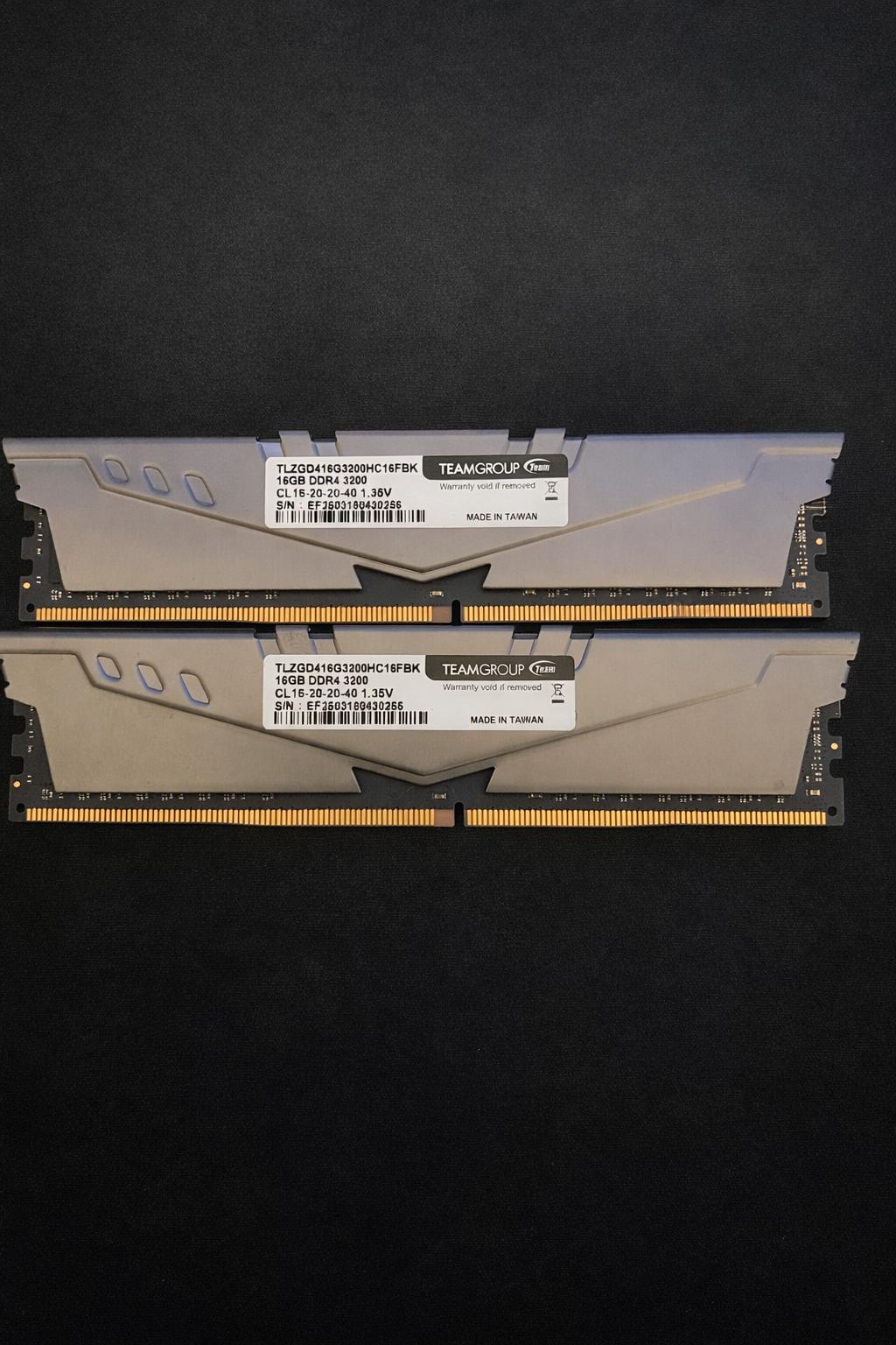 32GB (2x16GB) TeamGroup T-Force Vulcan Z DDR4 3200MHz CL16 Desktop RAM