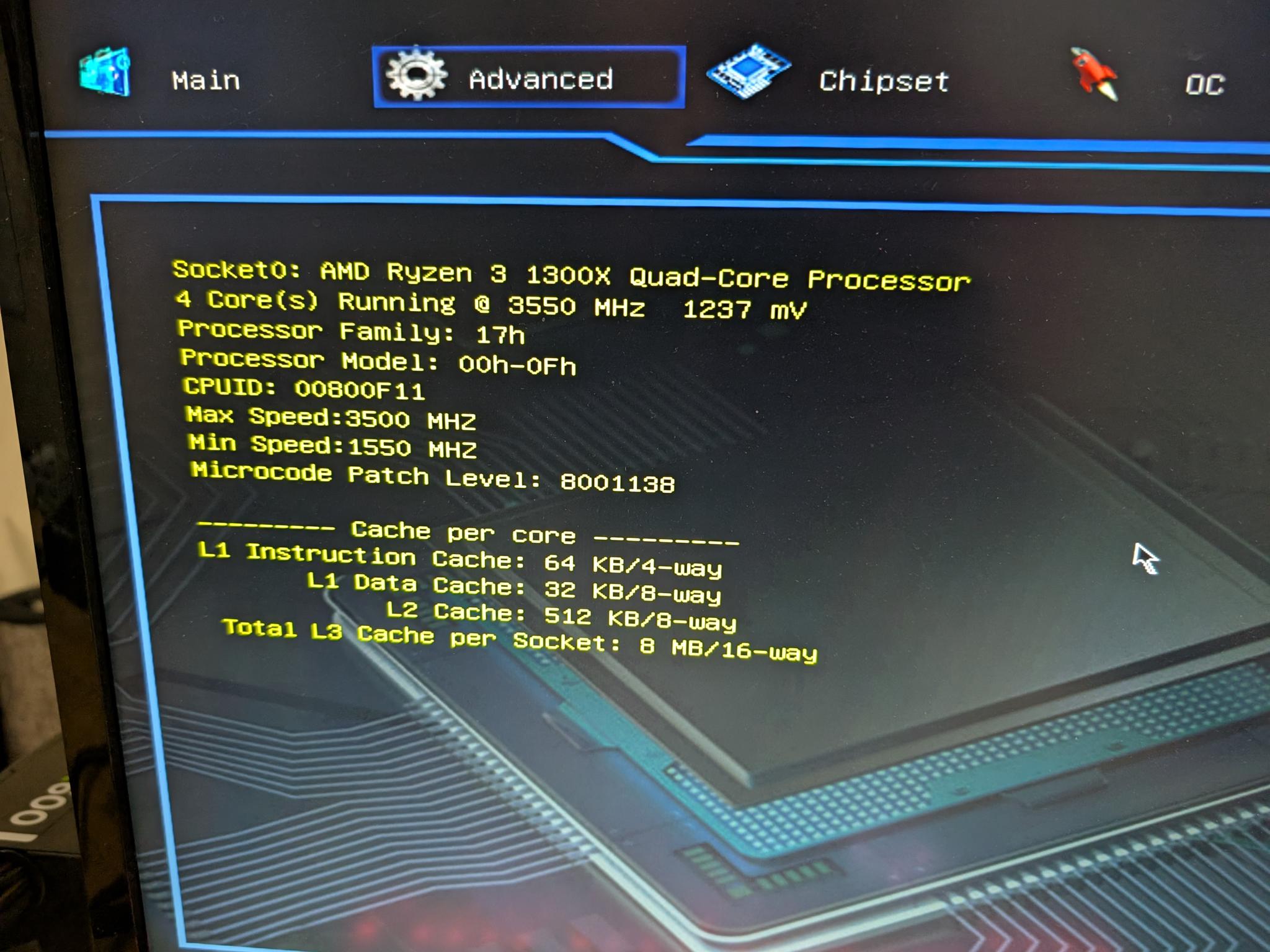 Killsre B450 / Ryzen 3 1300x / 8GB DDR4