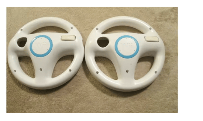 Mario Kart Wii With 2 Wheel Controllers