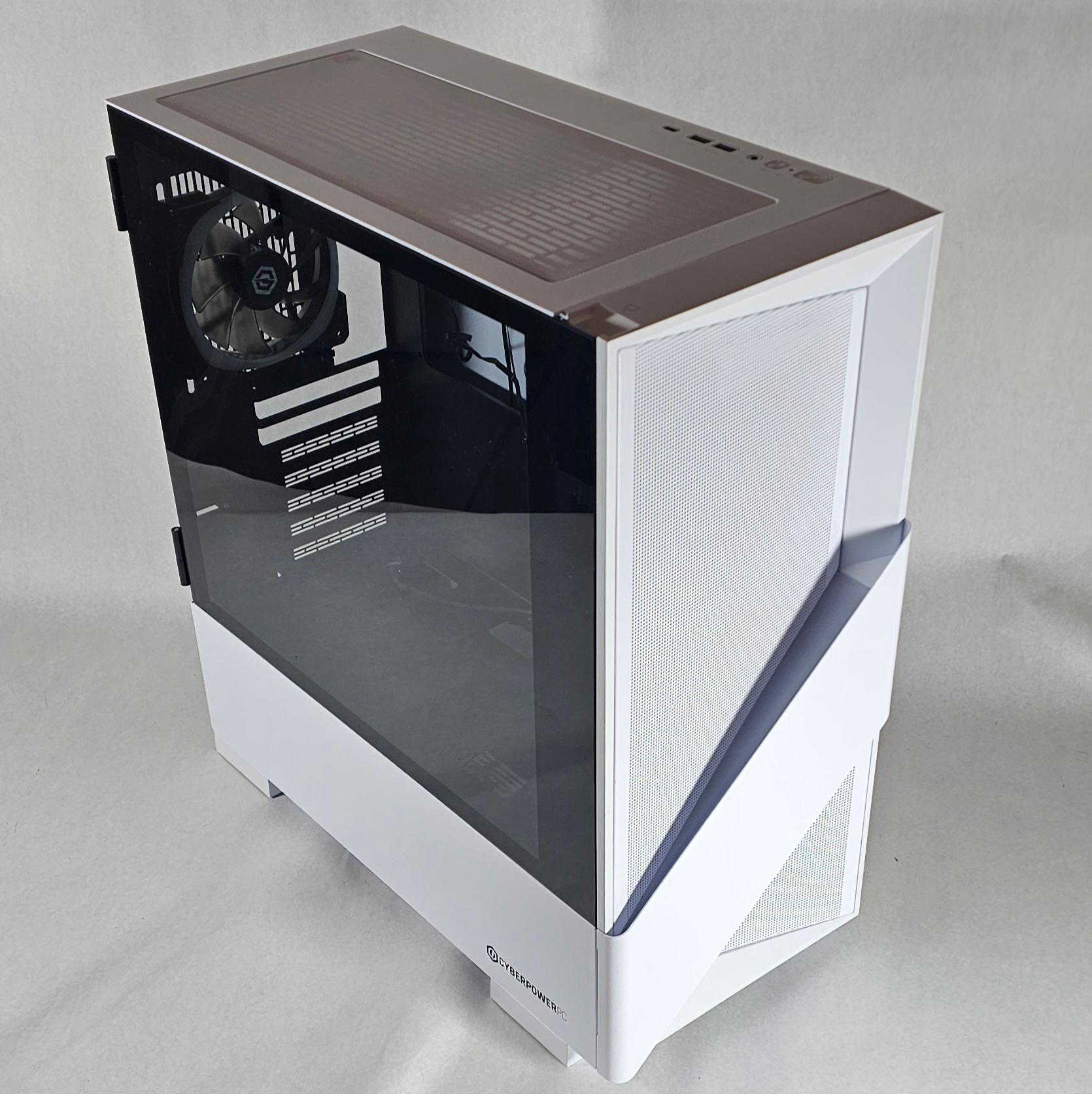 White CyberPower RGB PC Case w\ 4 RGB Fans