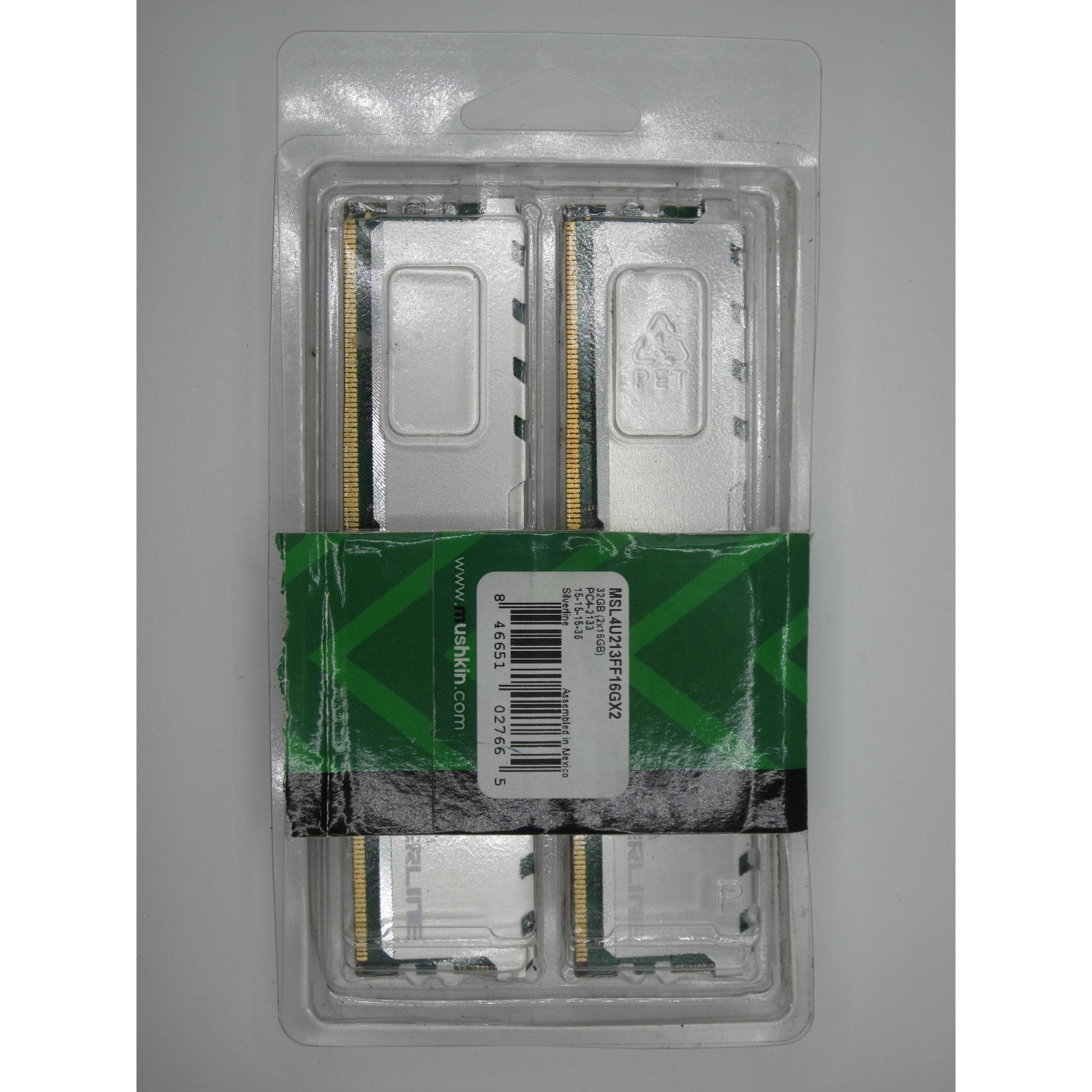 Mushkin Enhanced Silverline DDR4 2133 (PC4 17000) Desktop Memory Kit (Model: MSL4U213FF16GX2)