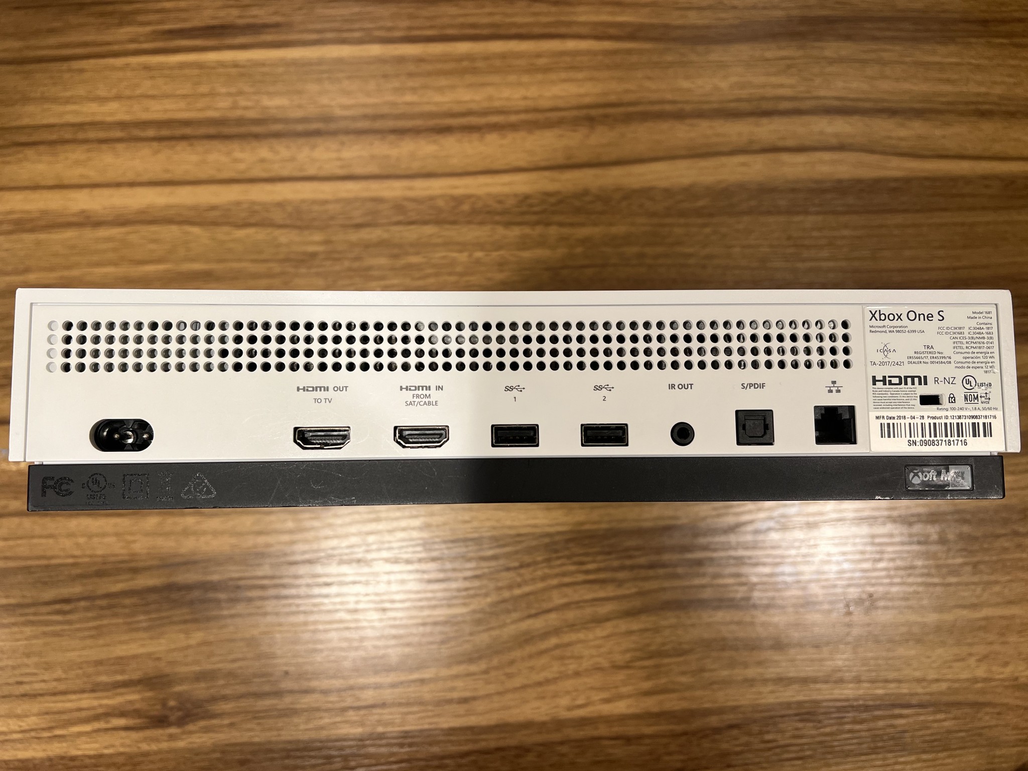 Xbox One S 1TB Disk Edition | Comes with Power and HDMI cables | White