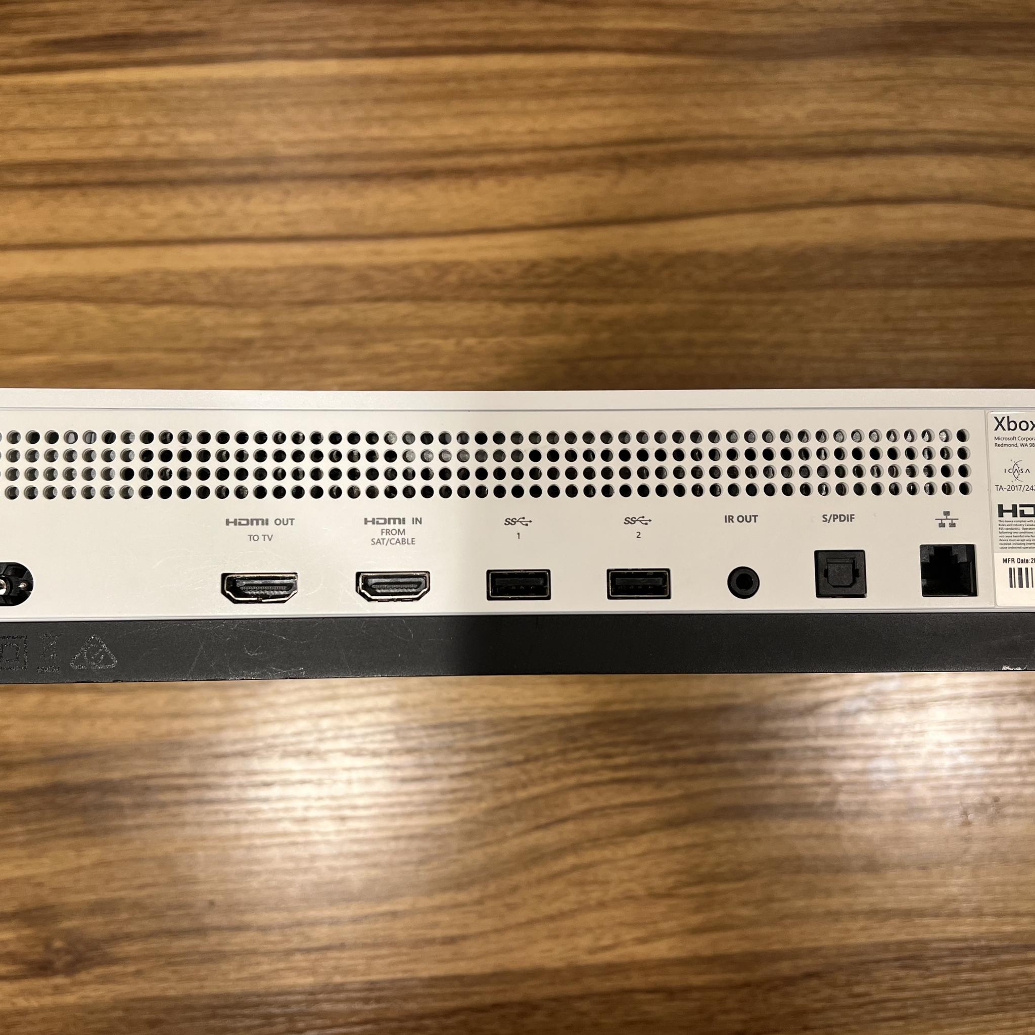Xbox One S 1TB Disk Edition | Comes with Power and HDMI cables | White