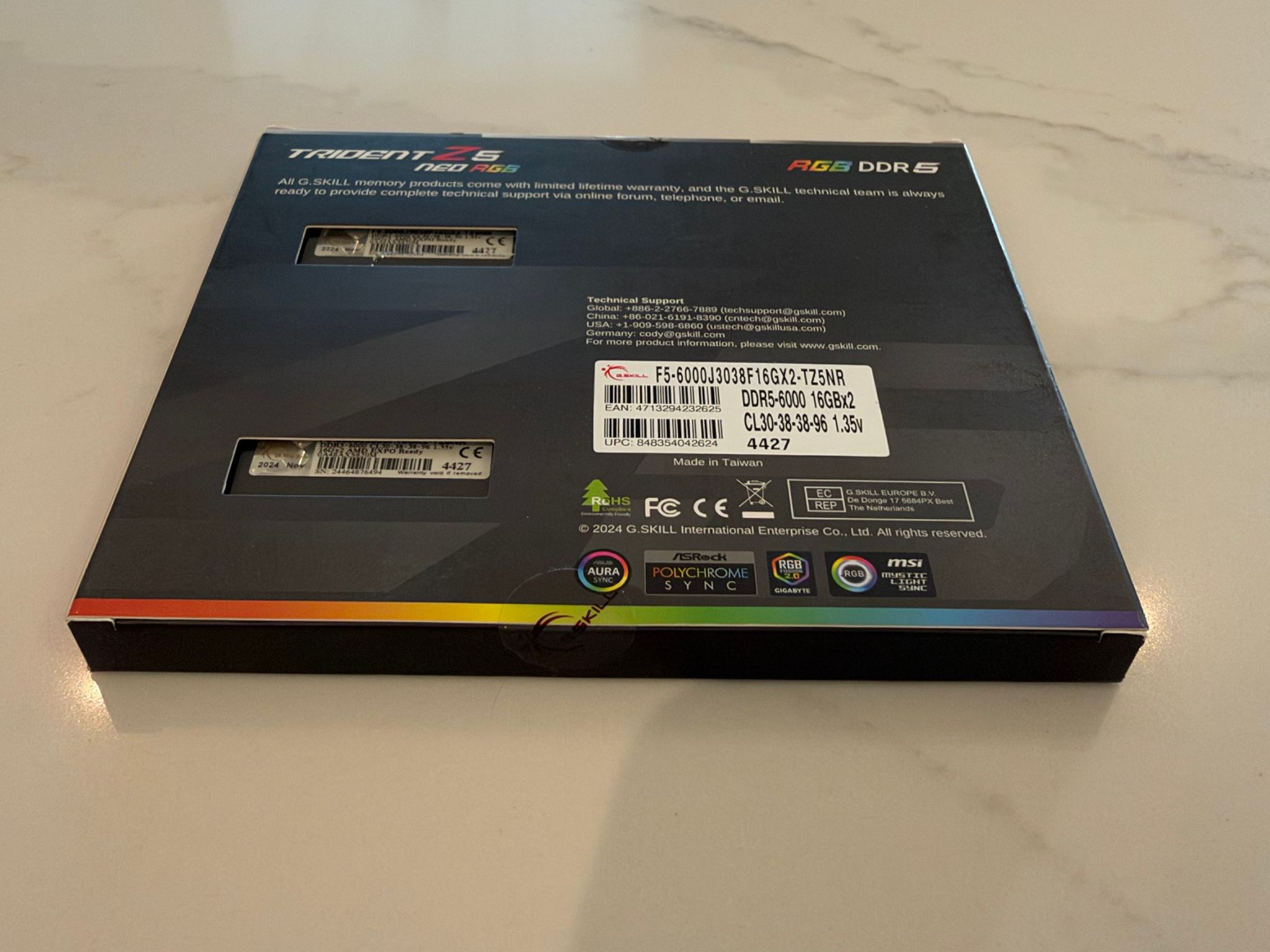 G.Skill Trident Z5 Neo RGB 32GB (2x16GB) DDR5 6000 CL30 AMD EXPO - Brand New Sealed