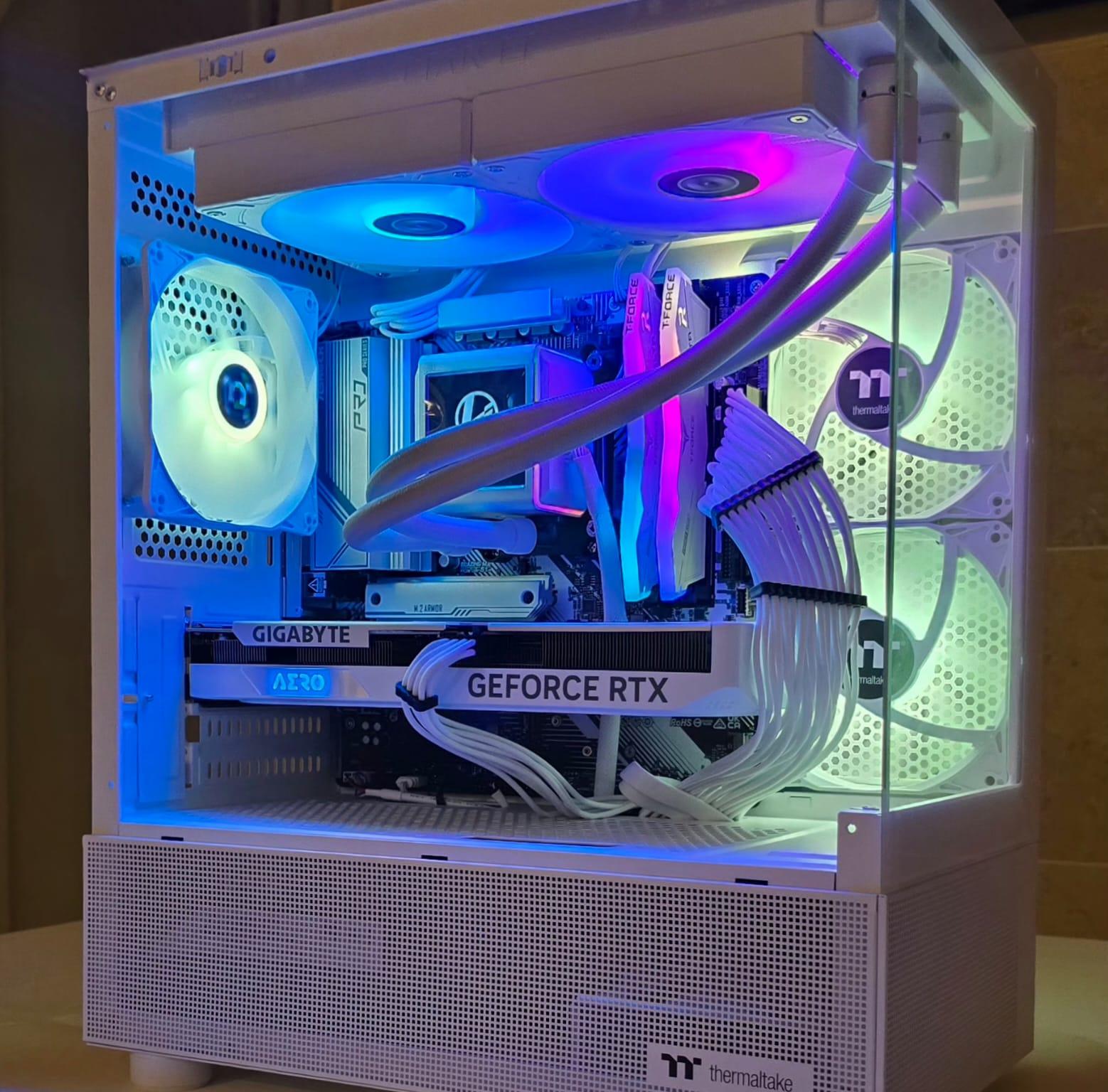 Custom White ARGB Gaming PC – Sleek, Powerful, and Ready to Go