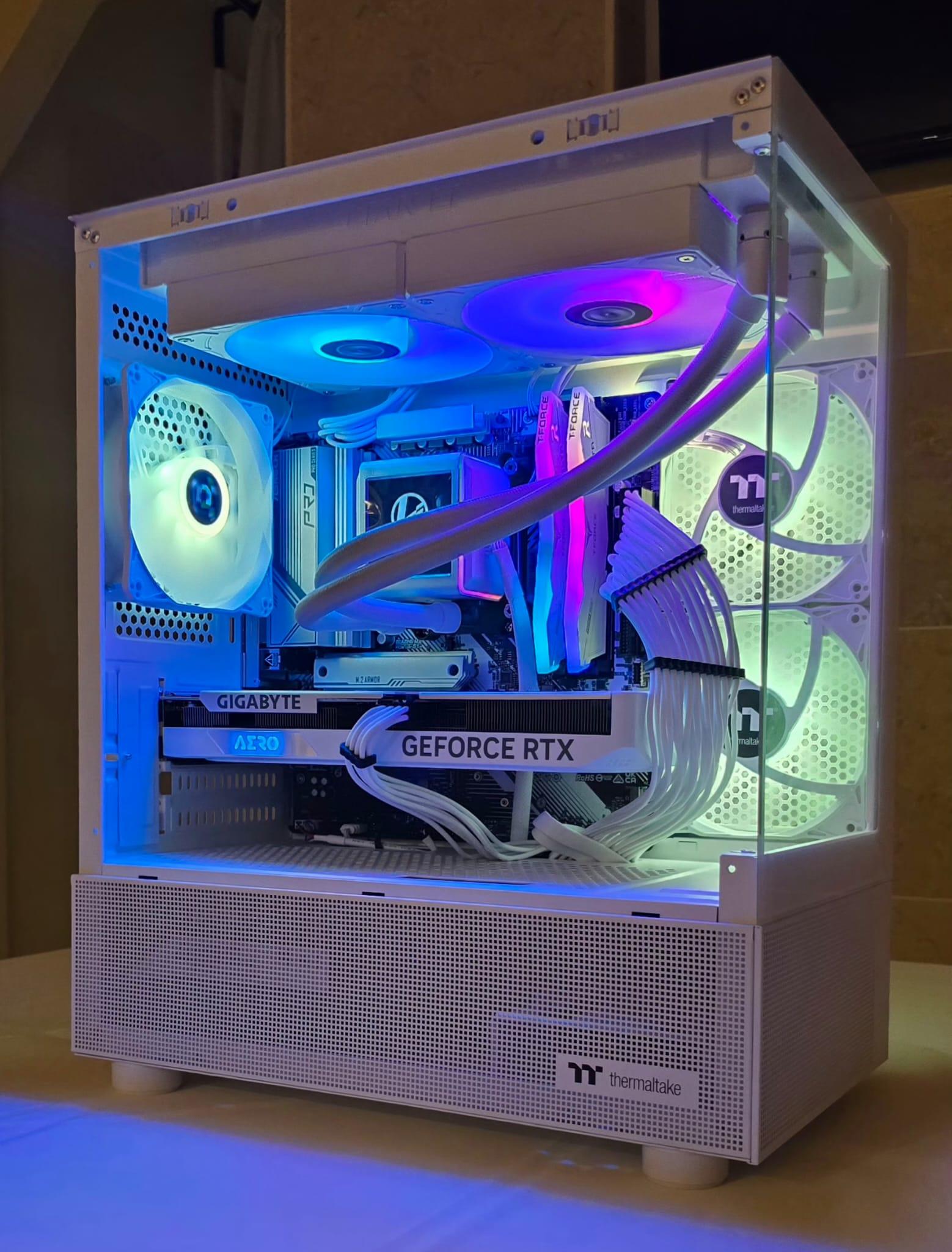 Custom White ARGB Gaming PC – Sleek, Powerful, and Ready to Go