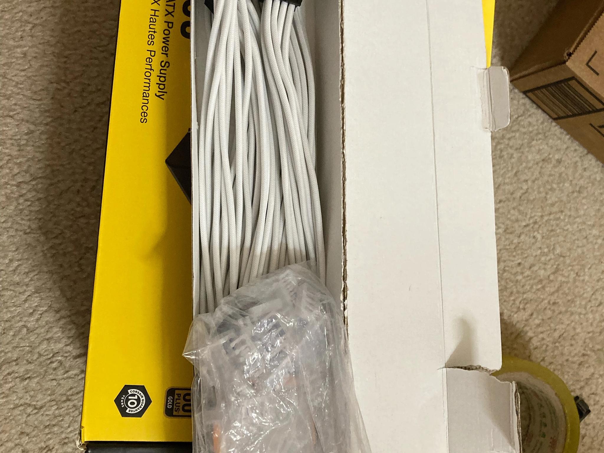 [INCLUDES CUSTOM CABLE EXTENSIONS!] Corsair RM650 80+ Gold Modular ATX PSU - Used, Good Condition 