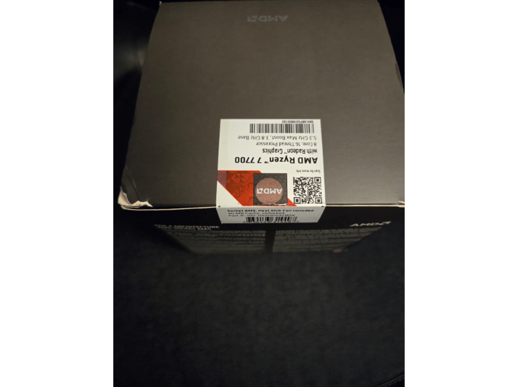 New Ryzen 7 7700 w/ Wraith Prism Cooler