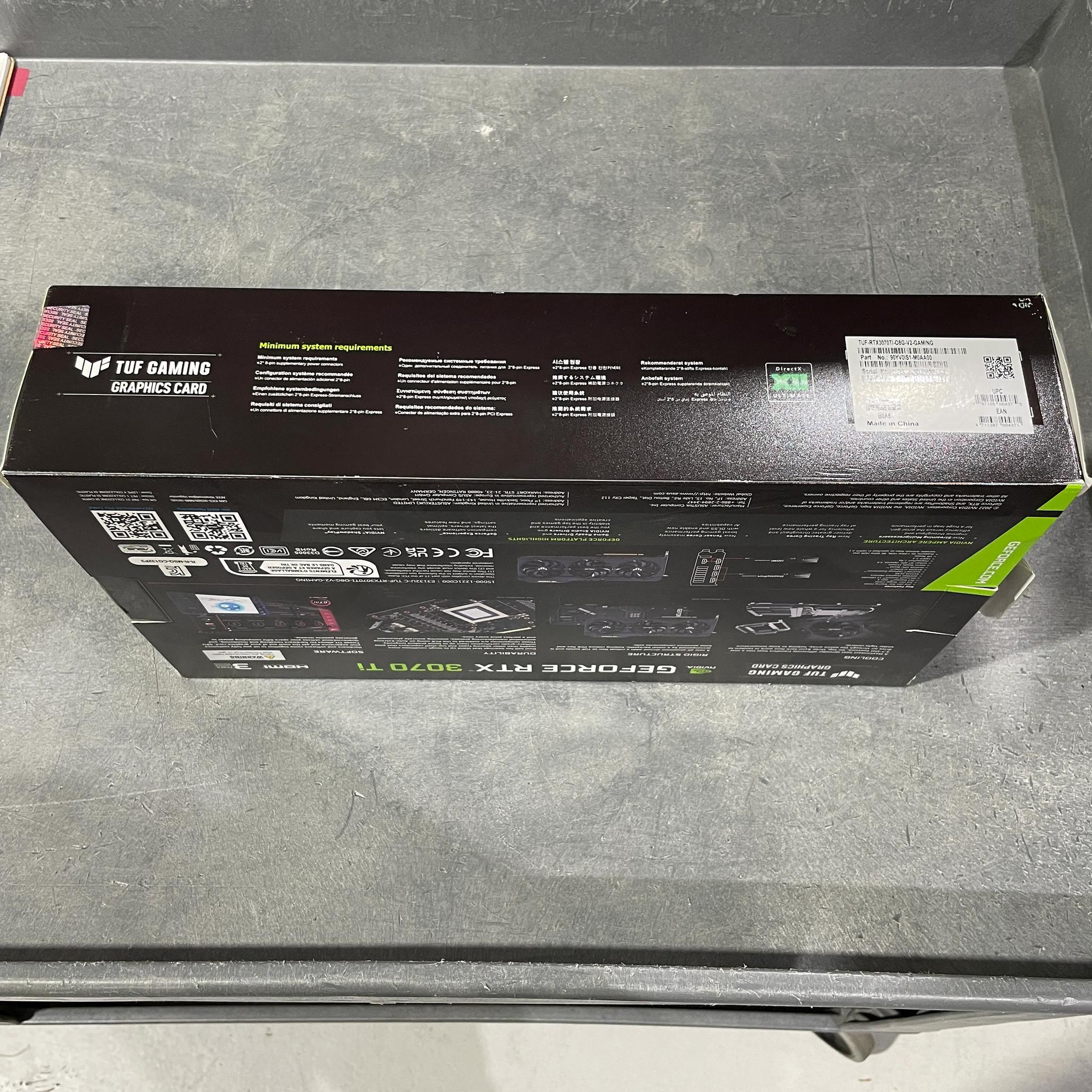 Asus RTX 3070 Ti TUF OC - PN#TUF-RTX3070TI-O8G-V2-GAMING