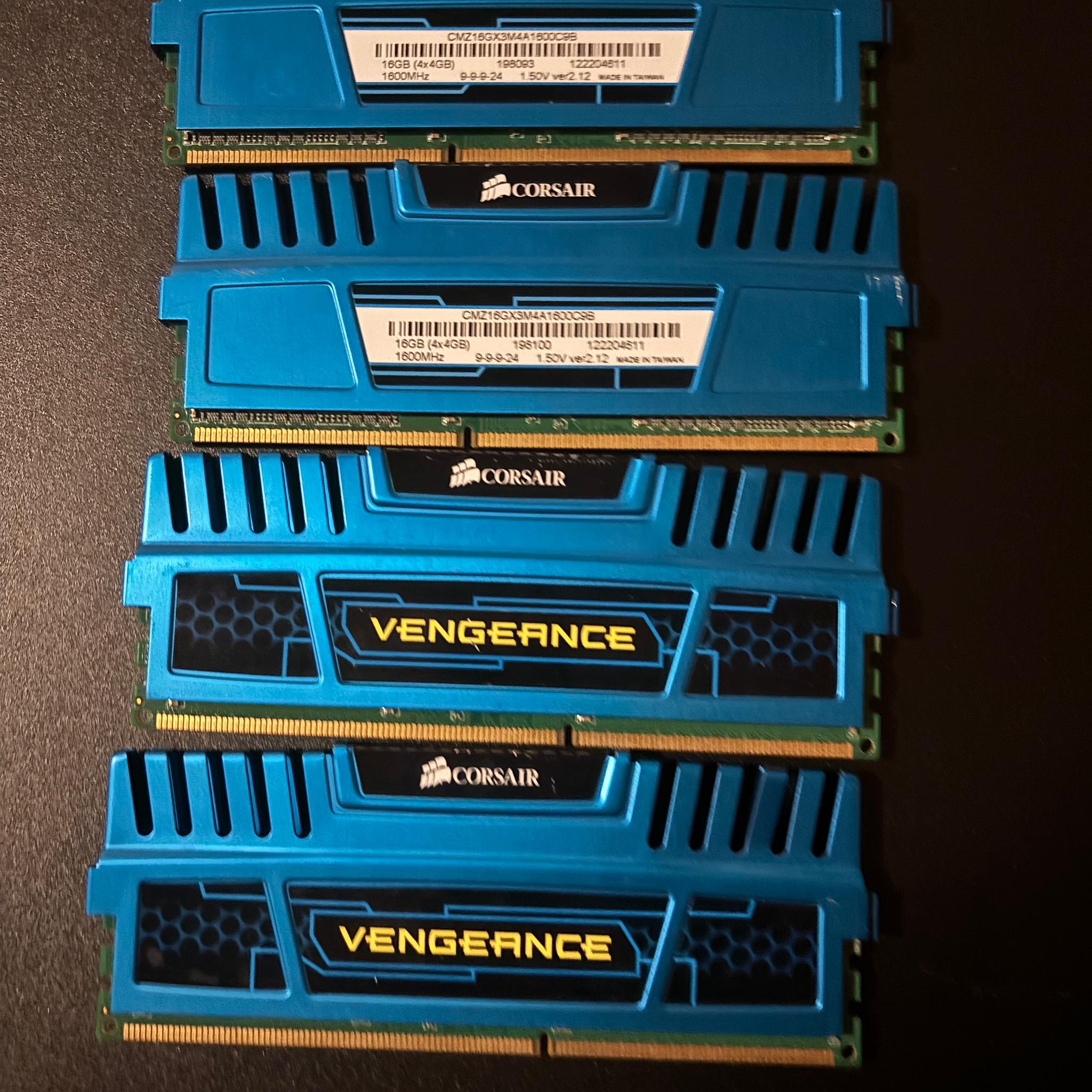 16 gigabytes Ddr3 1600mhz
