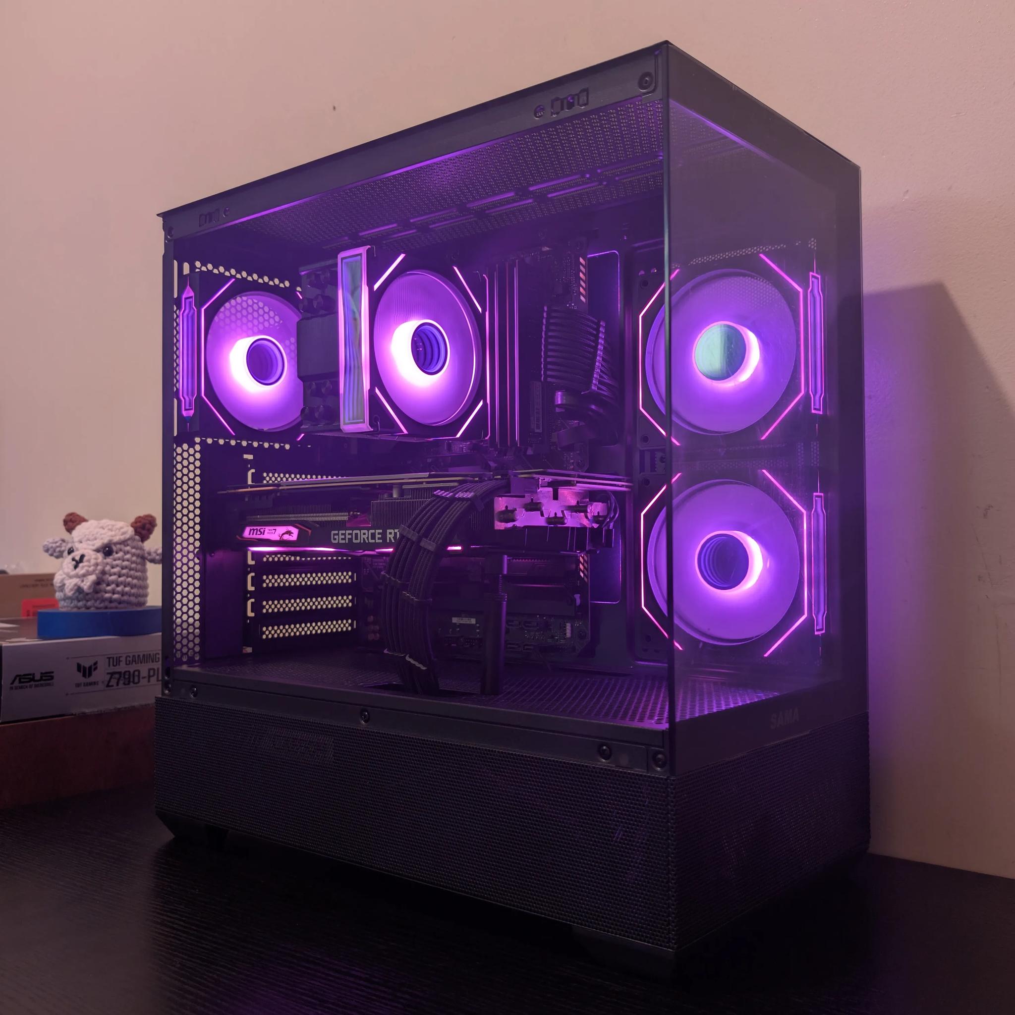 🐦‍⬛1440p Black RGB Gaming PC | RTX 2070 Super | i7 11700 | 1TB SSD | 48GB RAM | WiFi & Bluetooth🐦‍⬛