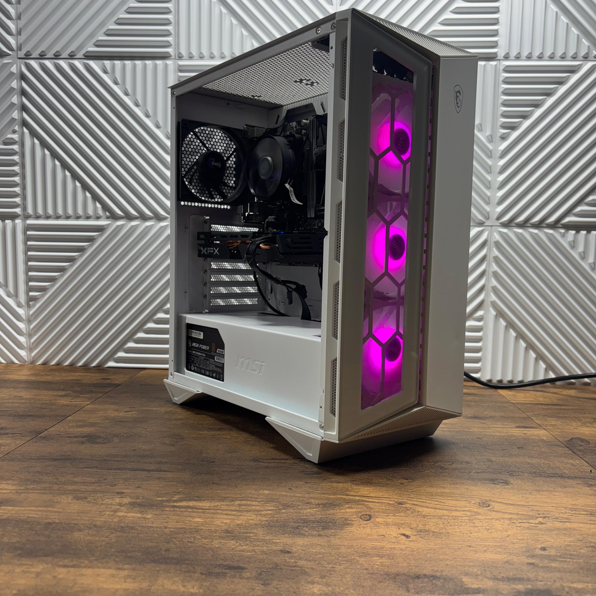 White RGB Gaming PC | Ryzen 7 2700X | RX 580 8GB | 16GB RAM | 2.24TB Storage SSD + HDD
