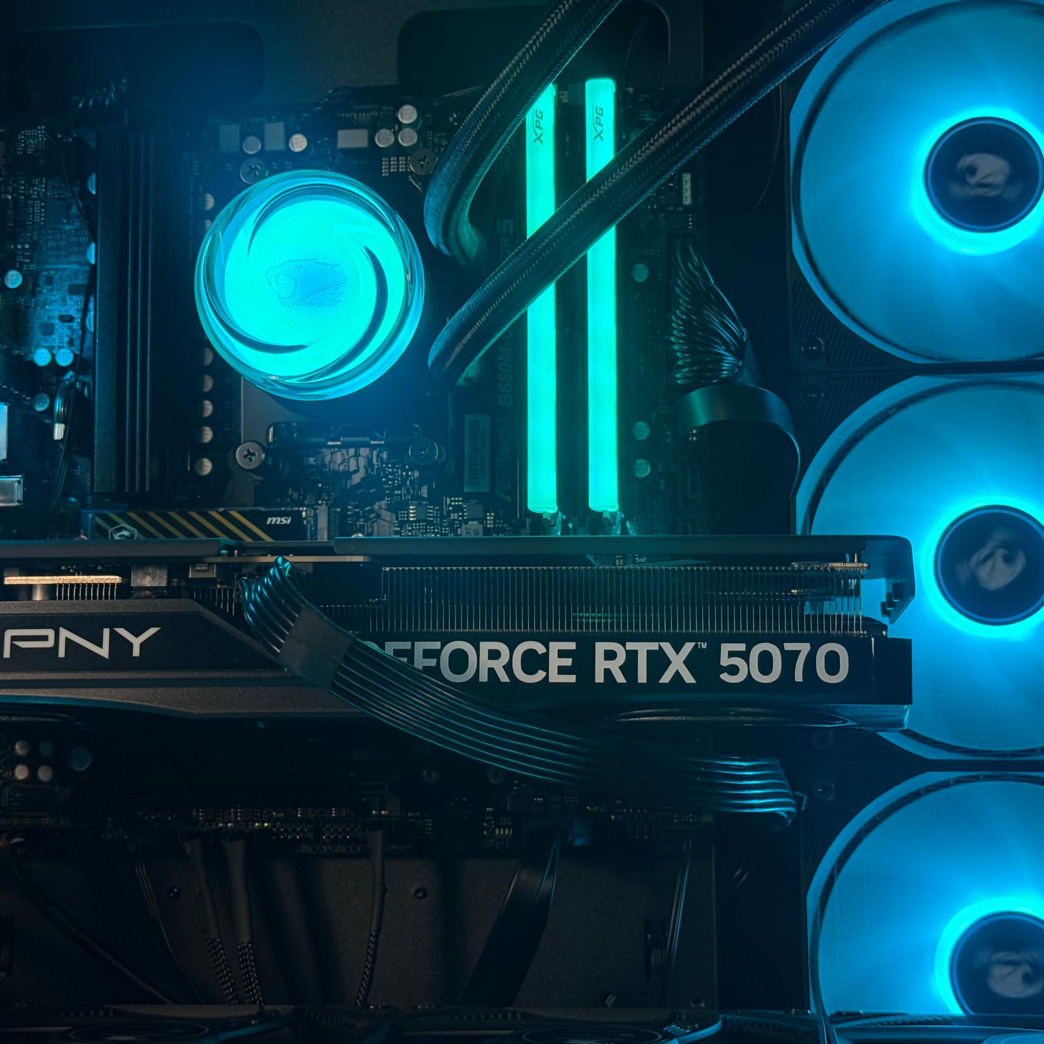 🌊 OCEANSIDE Gaming PC | RTX 5070 | Ryzen 7 9800X3D | 32GB DDR5 | 1TB NVME | OPEN BOX | FREE SHIP