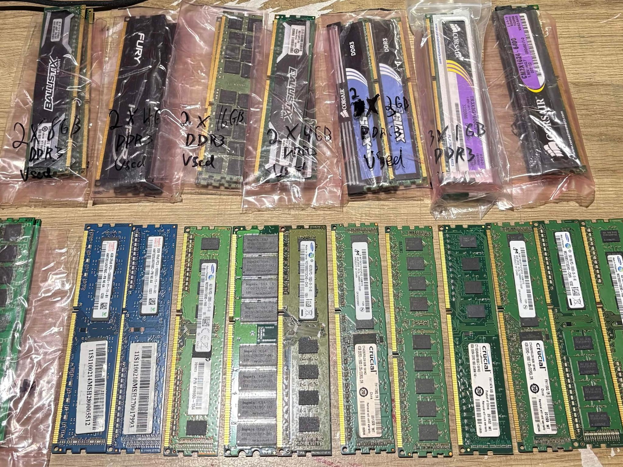 DDR3 & DDR2 Desktop RAM Lot | Corsair, Kingston HyperX, Crucial, Samsung, Hynix & More