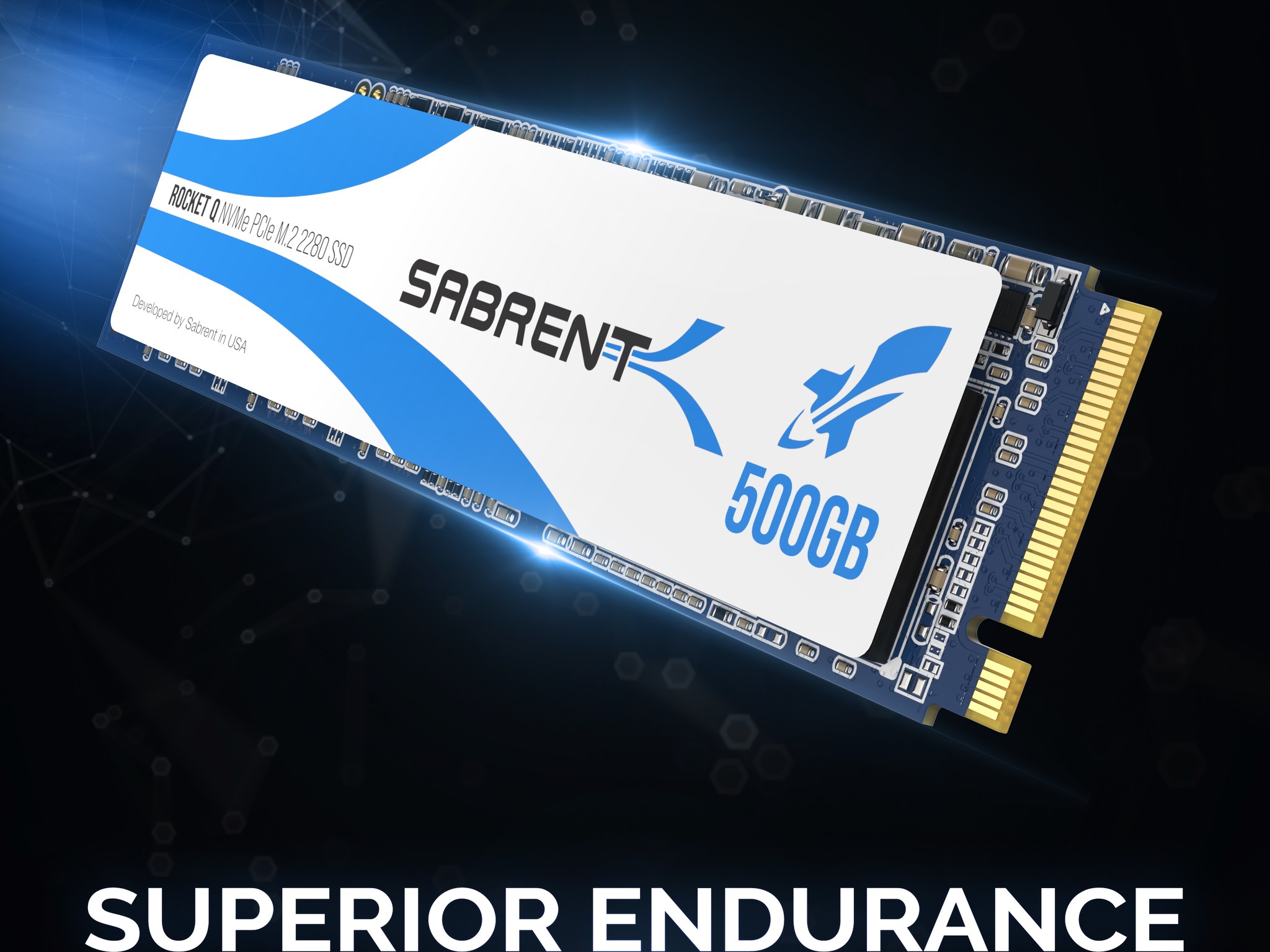 SABRENT Rocket Q 500GB NVMe PCIe M.2 2280 Internal SSD High Performance