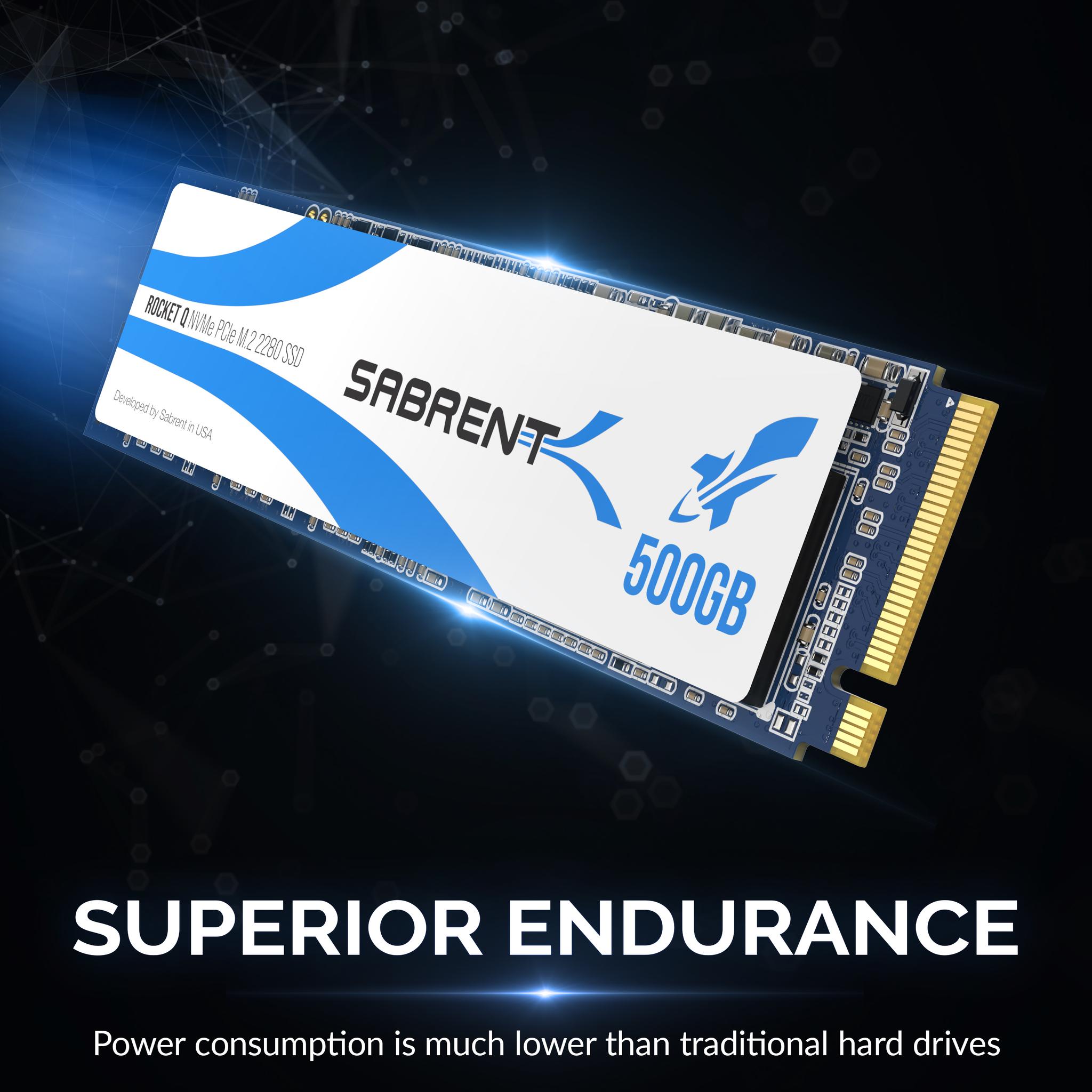 SABRENT Rocket Q 500GB NVMe PCIe M.2 2280 Internal SSD High Performance