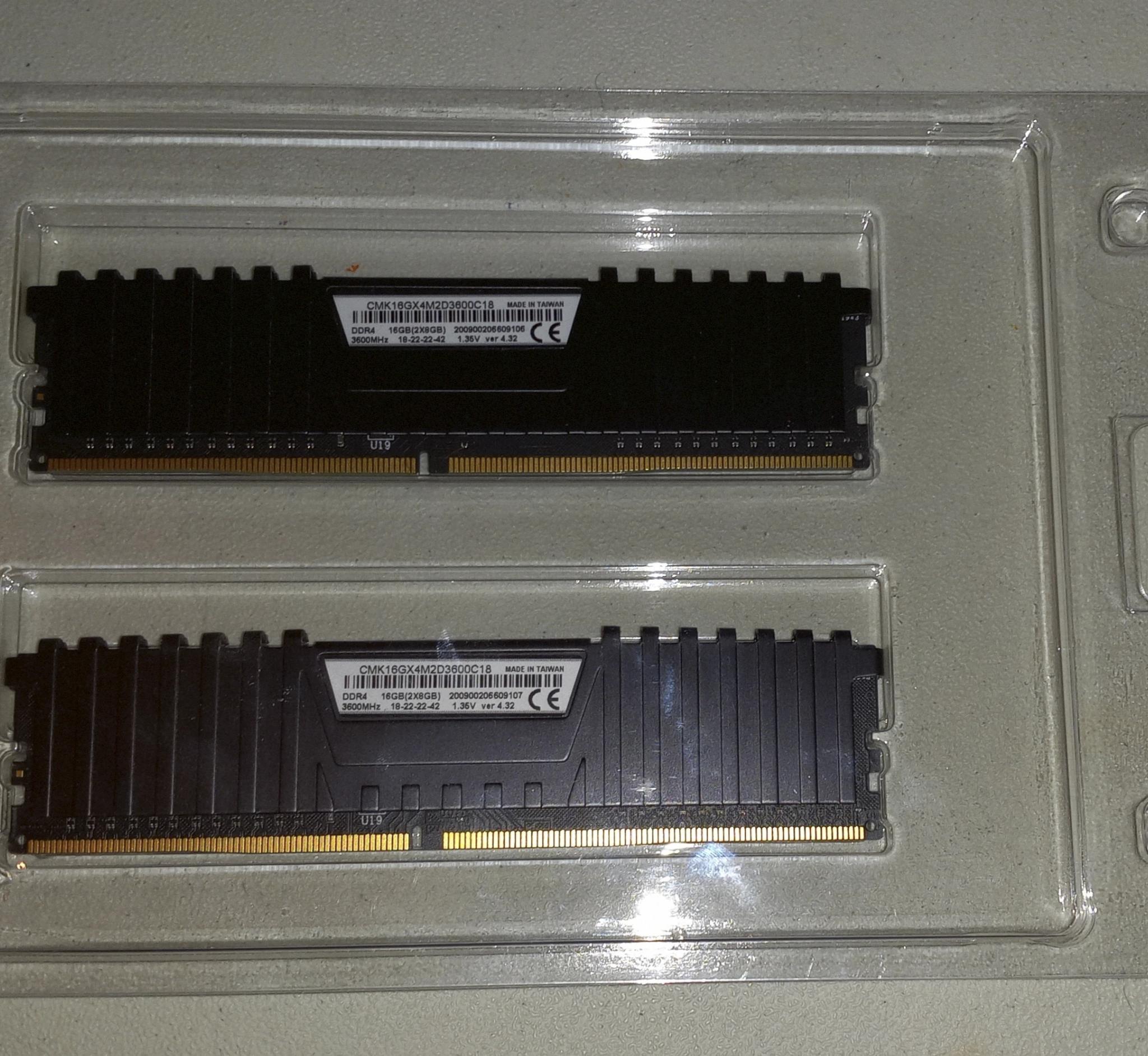 Corsair Vengance RAM 2 x 8GB DDR4 3600MHz
