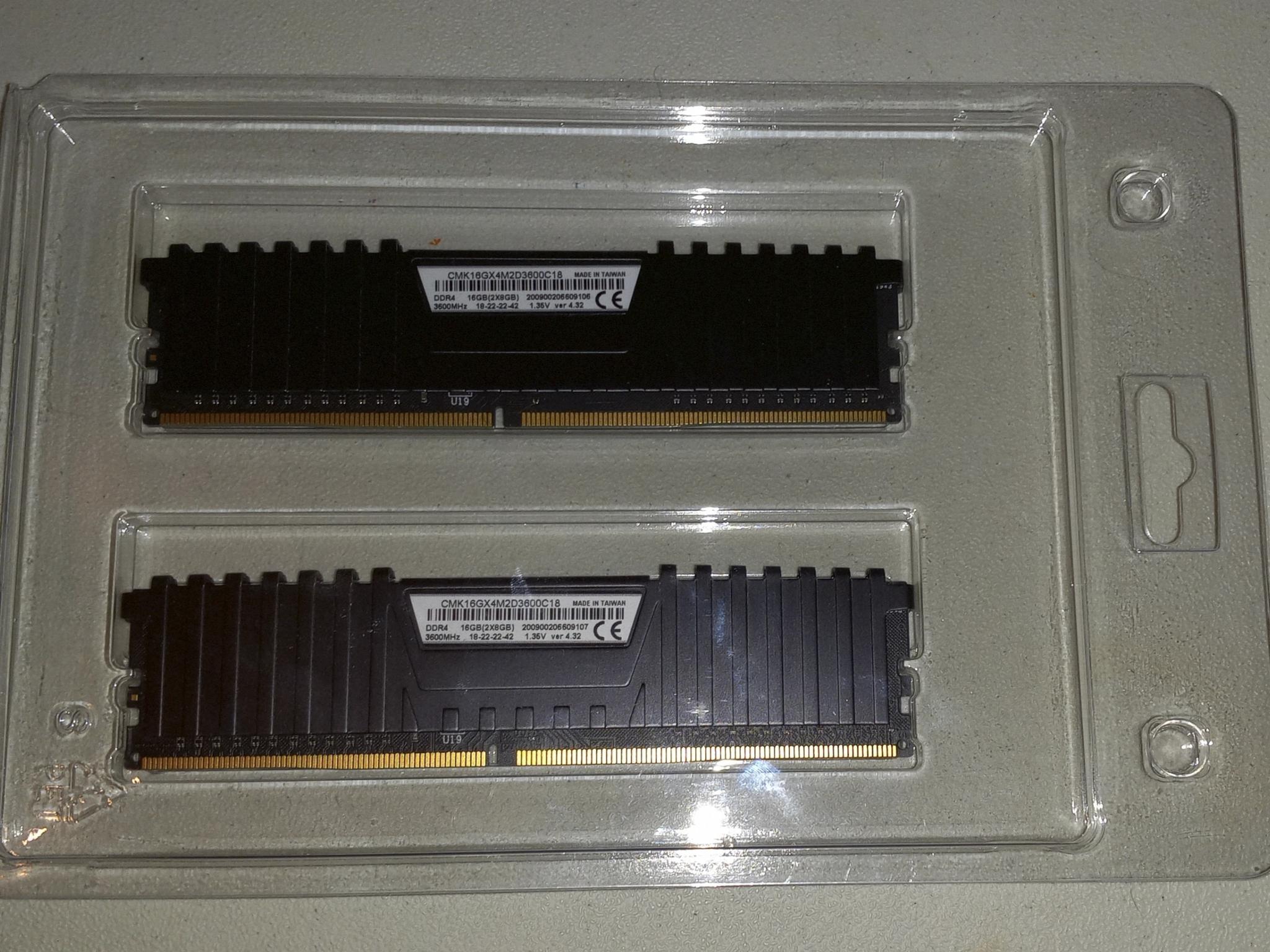 Corsair Vengance RAM 2 x 8GB DDR4 3600MHz