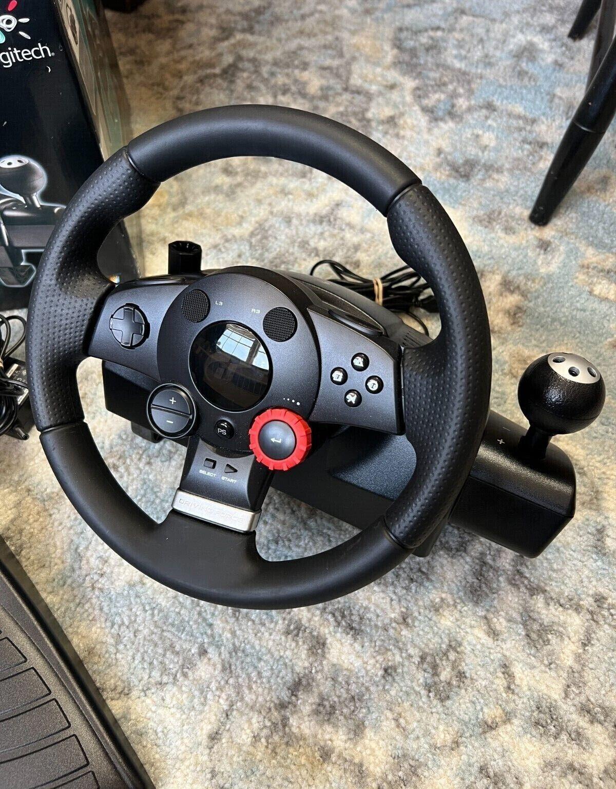 Logitech Driving Force GT Racing Wheel & Pedals w/ Original Box & Manuals