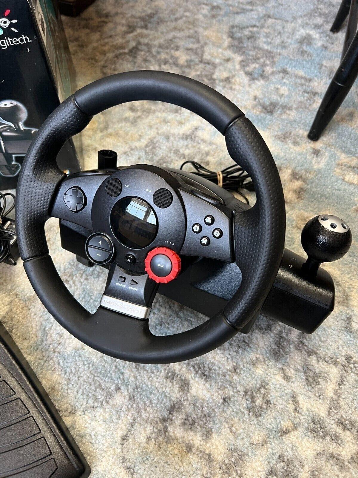 Logitech Driving Force GT Racing Wheel & Pedals w/ Original Box & Manuals